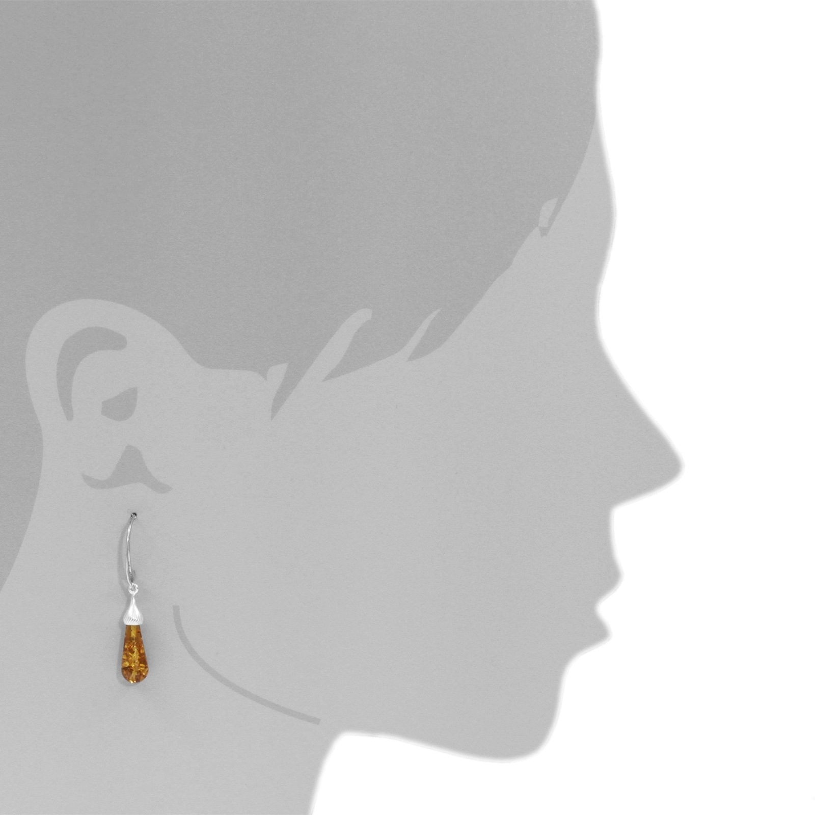 OSTSEE-SCHMUCK Paar Ohrhänger »- Jennifer - Silber 925/000 - Bernstein«