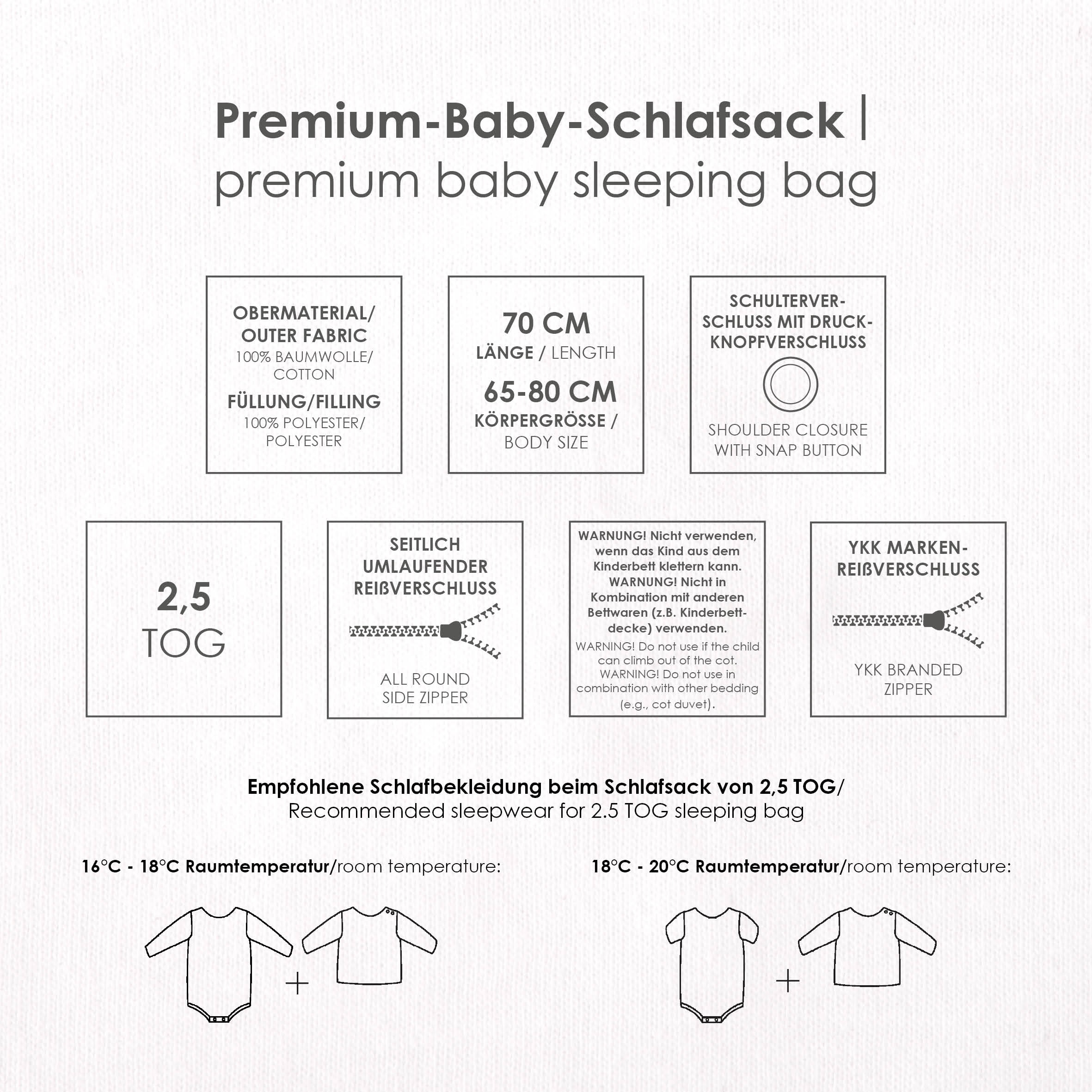 Baby Best Babyschlafsack »Kleiner Schutzengel Baby-Schlafsack 70cm«
