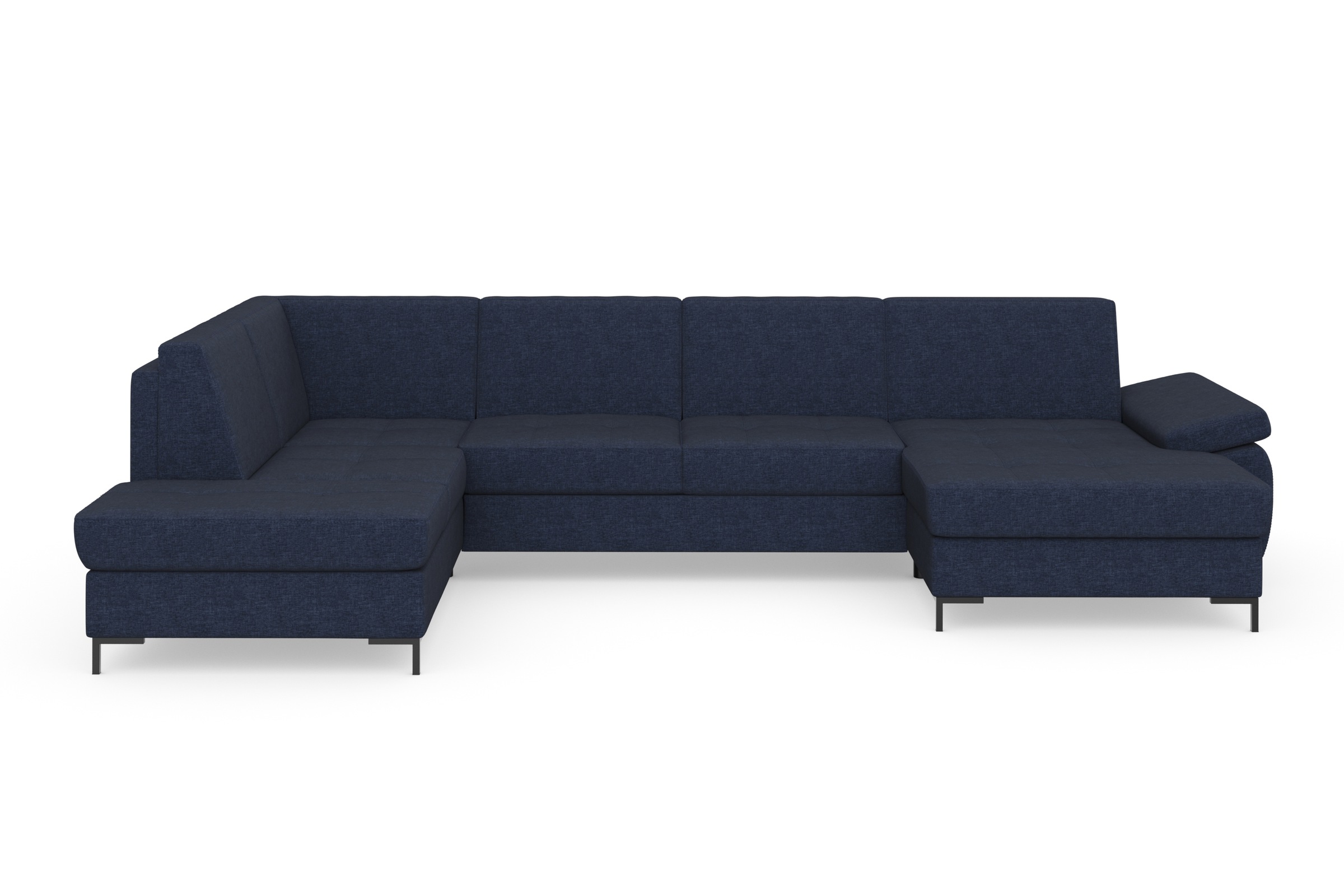 DOMO collection Wohnlandschaft »Capelo, komfortabel, klare Linien zeichnen dieses Design aus, U-Form«, mit Armteilverstellung, wahlweise mit Bettfunktion, Federkern