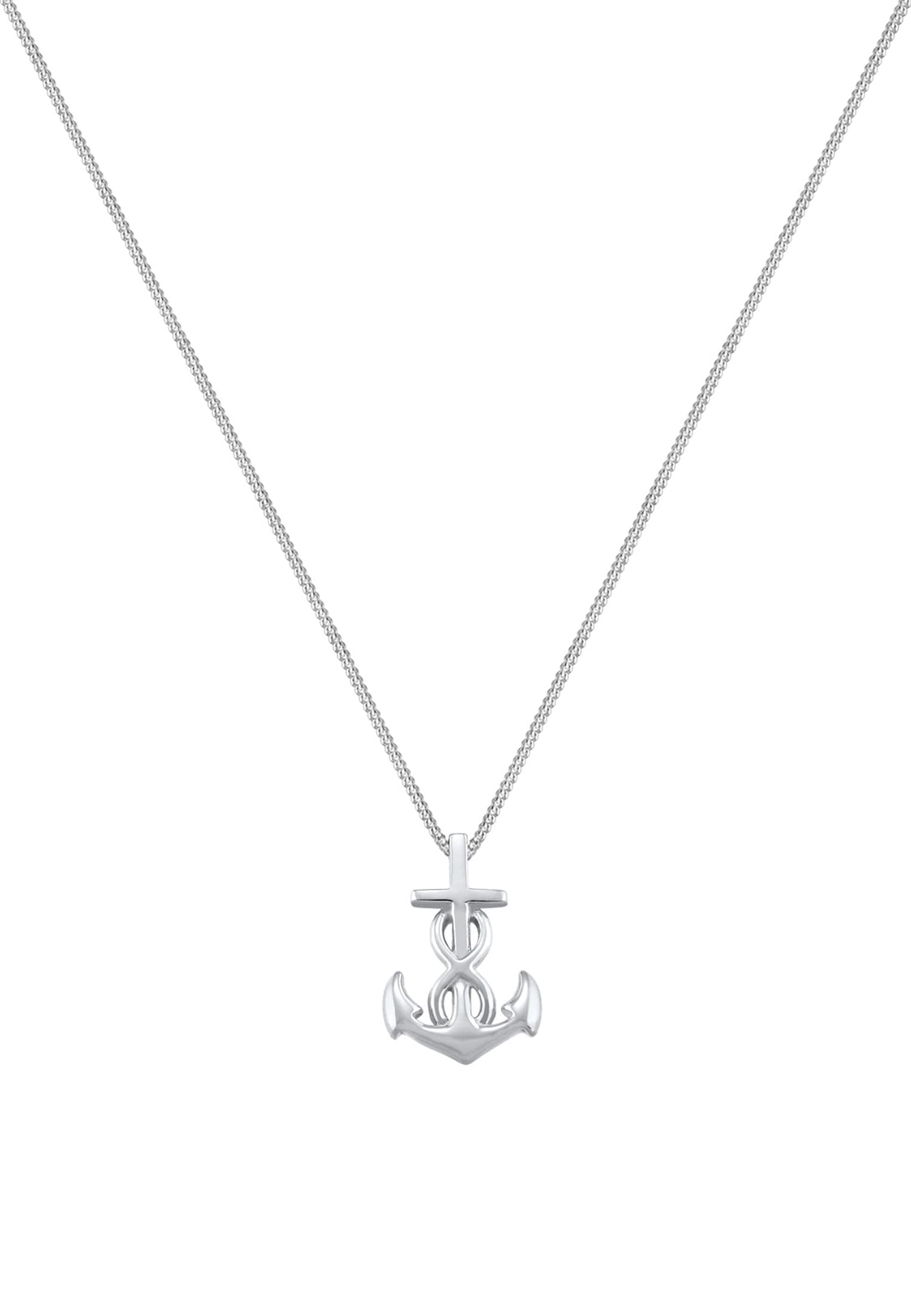Elli Kette mit Anhänger »Halskette Anker Kreuz Infinity 925 Sterling Silber«
