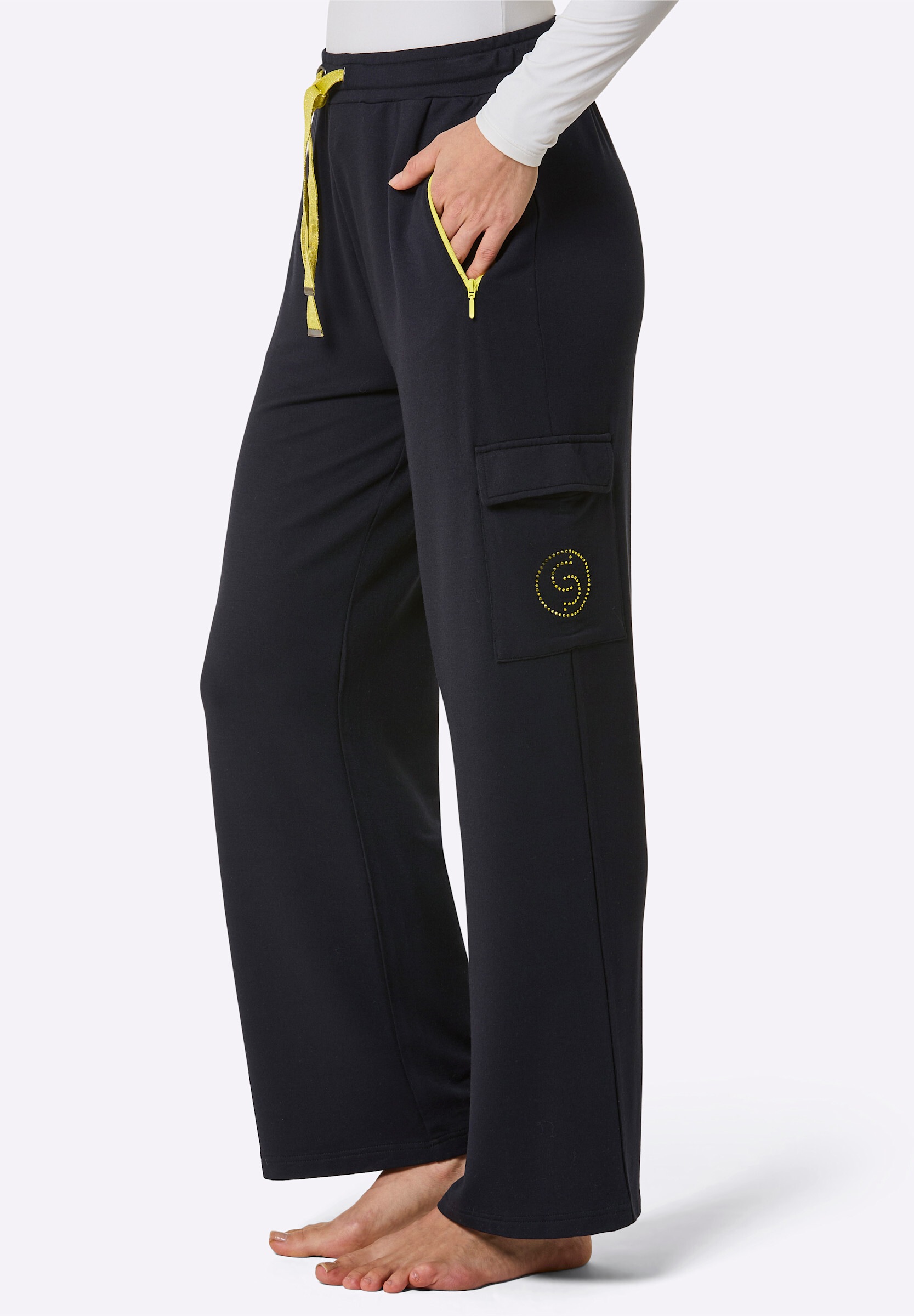 creation L Stoffhose »Modal-Viskose-Hose Dehnbund-Hose mit Cargotasche«