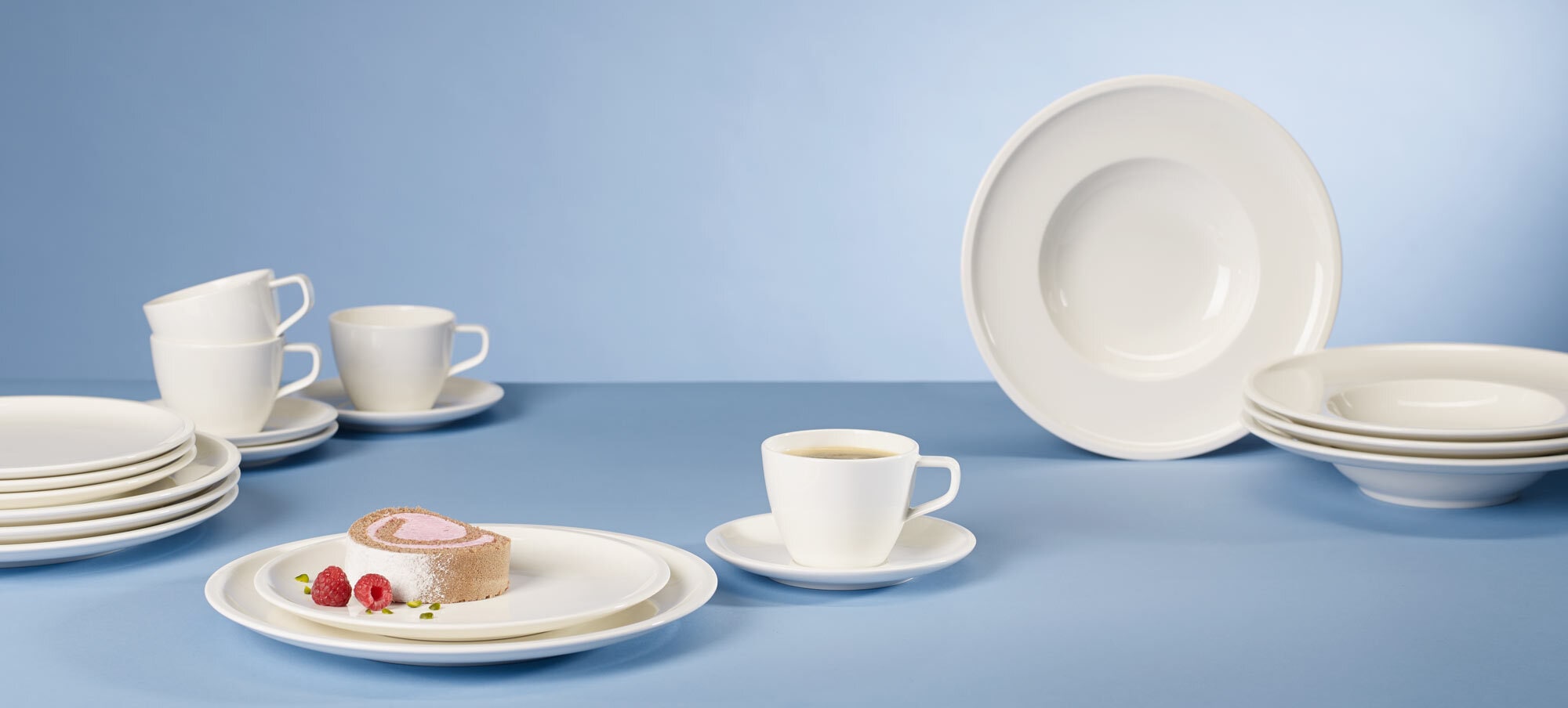 Villeroy & Boch Geschirr-Set »Geschirr-Set Artesano Original 30er Set weiß« Spülmaschinengeeignet, Mikrowellenfest