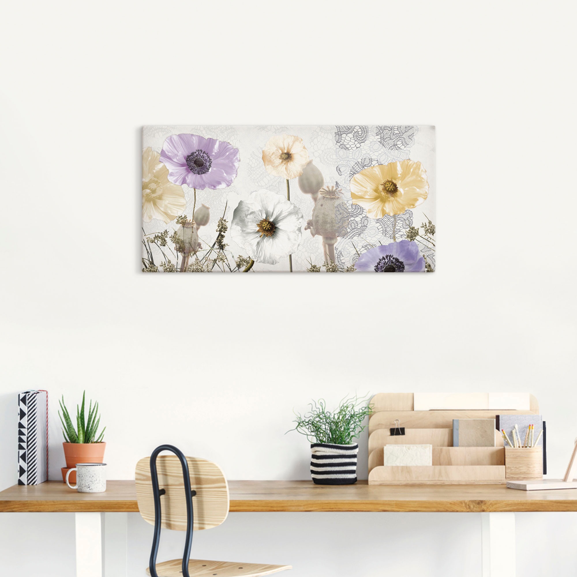 Artland Wandbild »Glänzende Mohnblumen«, Blumen, (1 St.), als Alubild, Outdoorbild, Leinwandbild, Wandaufkleber, versch. Größen