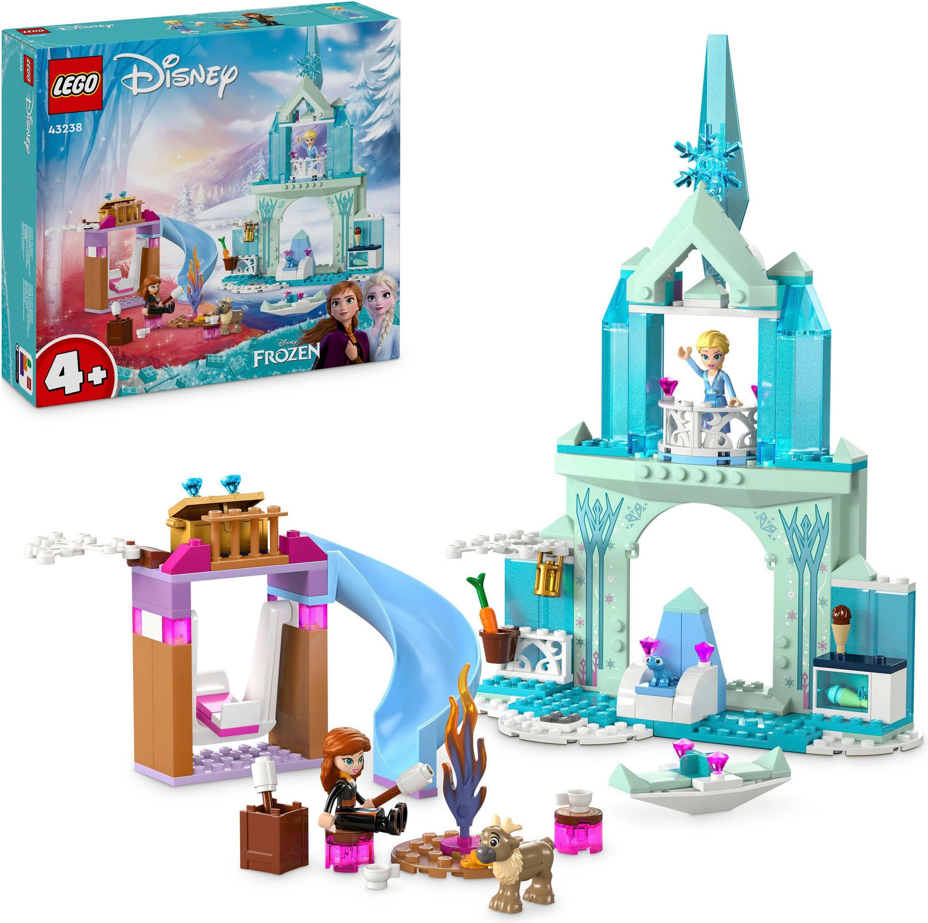 Konstruktionsspielsteine »Elsas Eispalast (43238), LEGO Disney Princess«, (163 St.),...