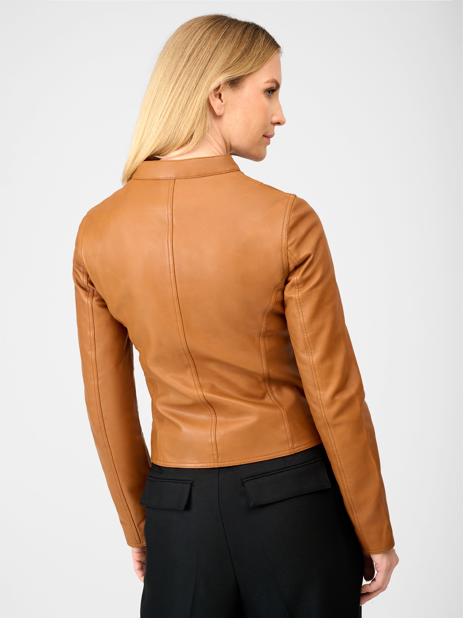 RICANO Lederjacke »Lederjacke Aurore« ohne Kapuze Handgefertigt aus echtem Leder