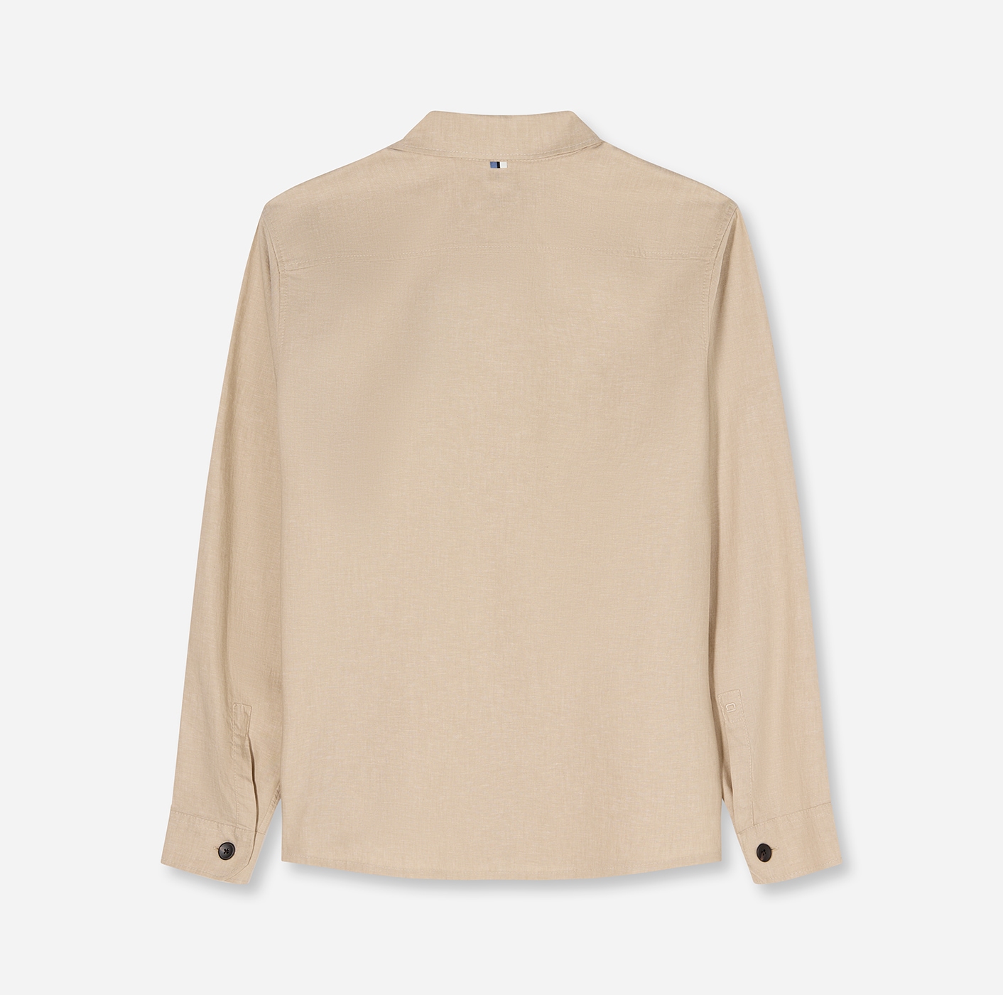 OLYMP Hemdjacke Overshirt, Leinen, Modern Fit, Kentkragen