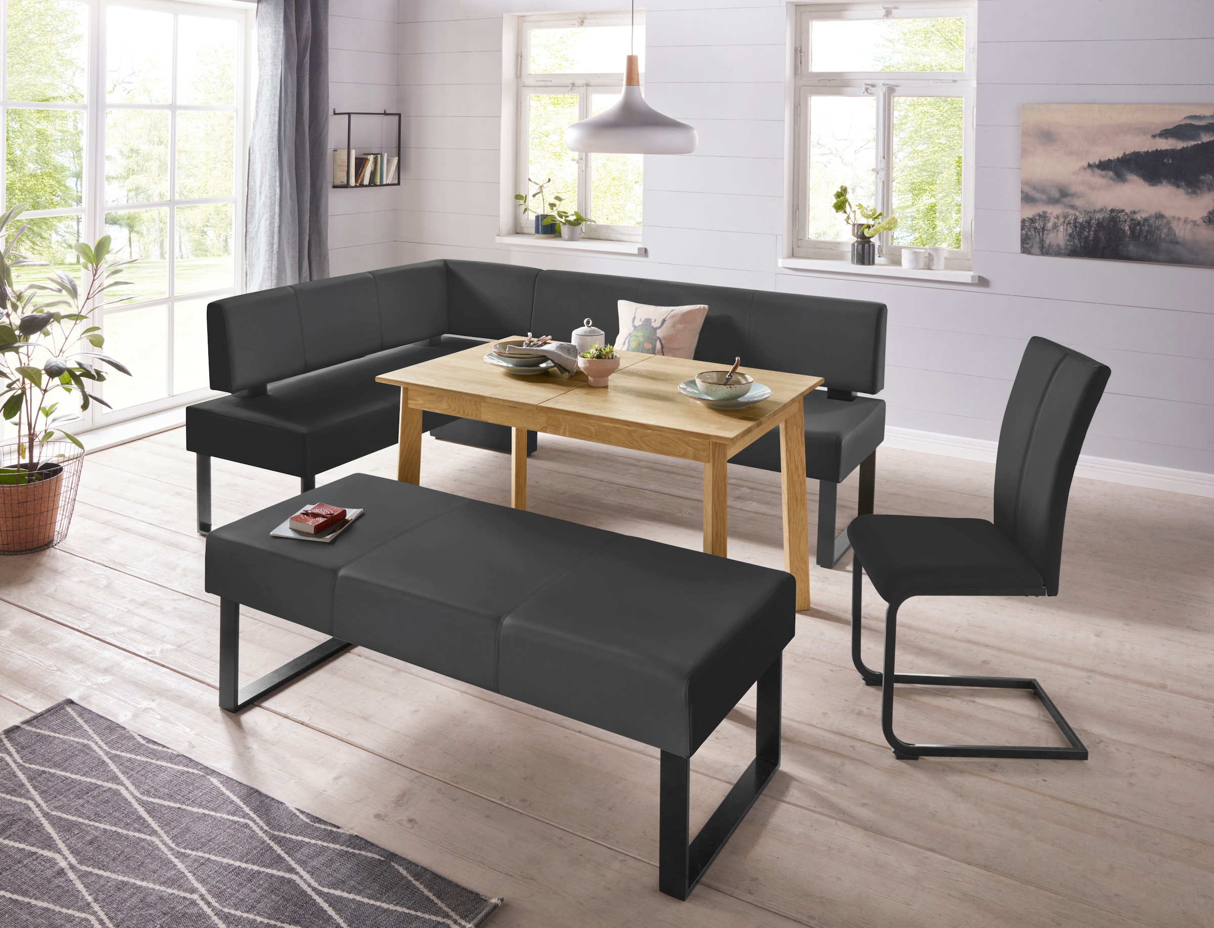 Home affaire Sitzbank »Oliver«, Breite 140cm, mit Metallgestell