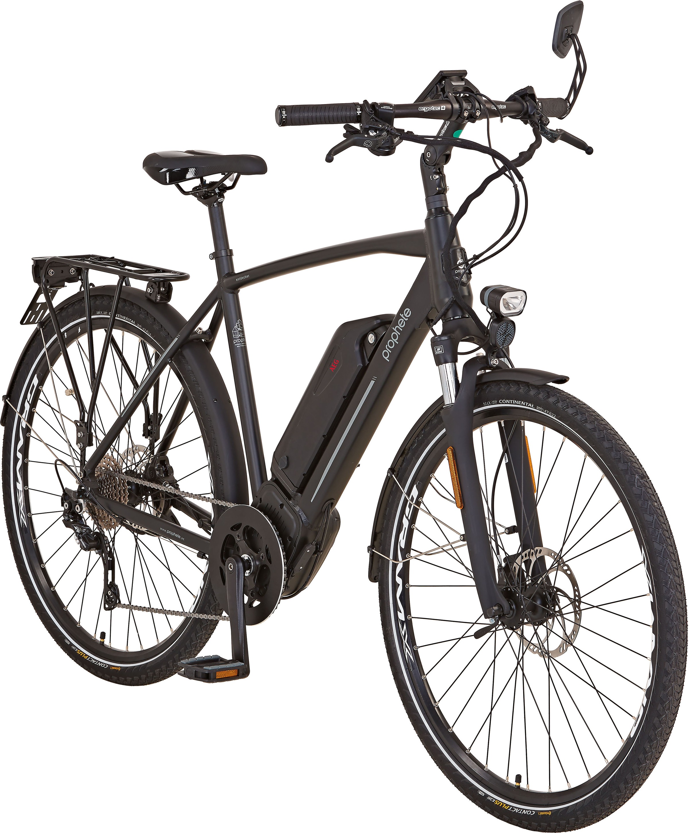 Prophete S-Pedelec »Entdecker 20.ETT.10«, 10 Gang, Shimano, Deore XT, Mittelmotor 500 W, Pedelec, Elektrofahrrad für Damen u. Herren, Trekkingrad