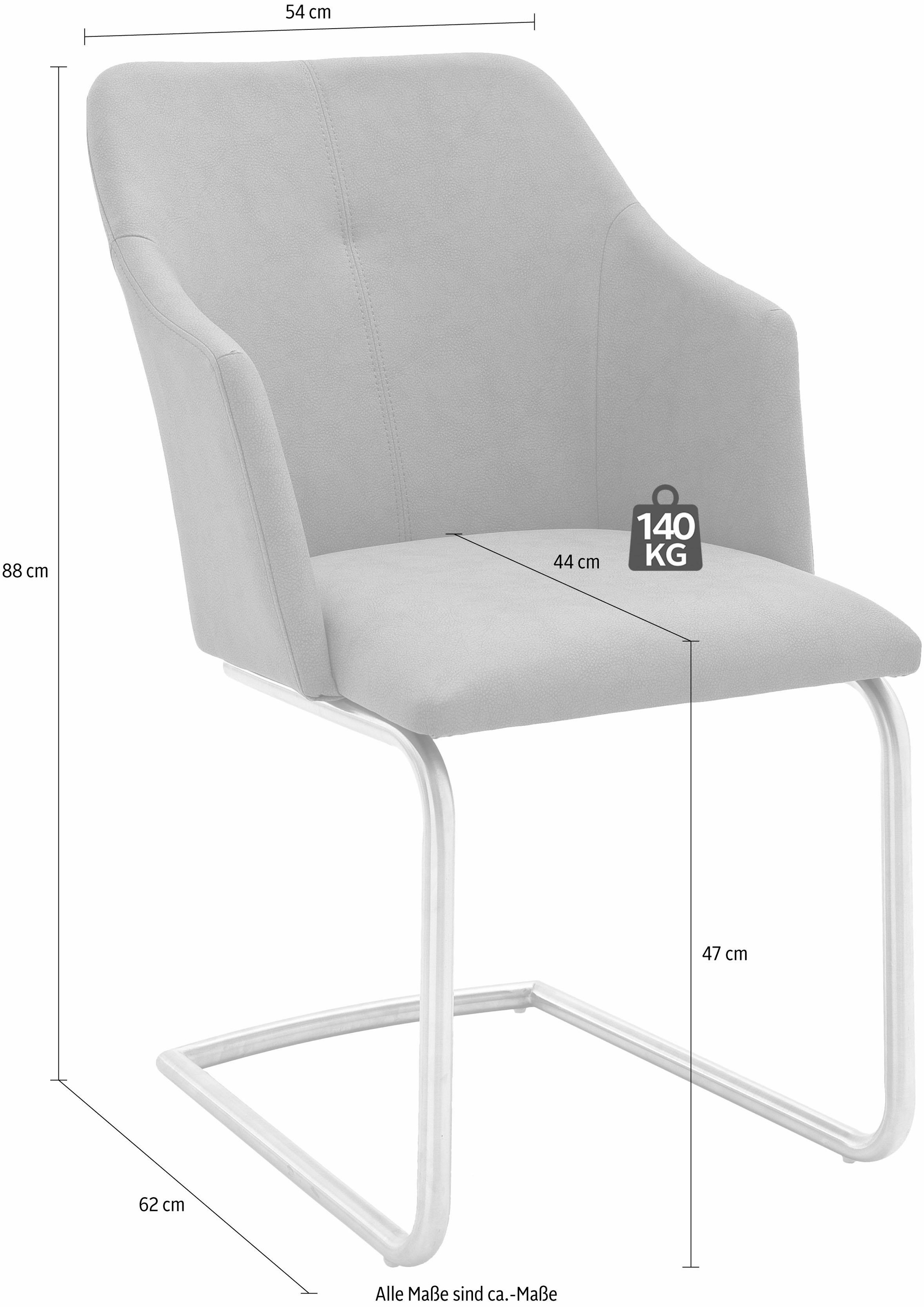 MCA furniture Esszimmerstuhl »Madita 2 OTTO Stuhl Stuhl bis max. Kunstleder, Online B-eckig«, 4 140 kg Fuß (Set), belastbar St., Shop