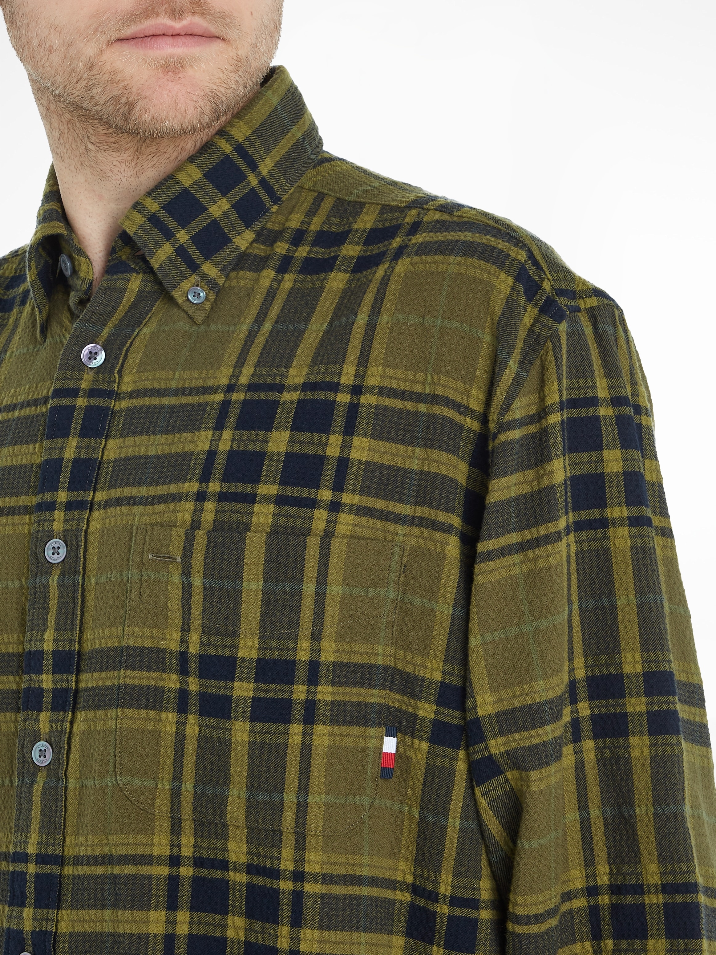 Tommy Hilfiger Langarmhemd »TONAL TARTAN SHIRT«