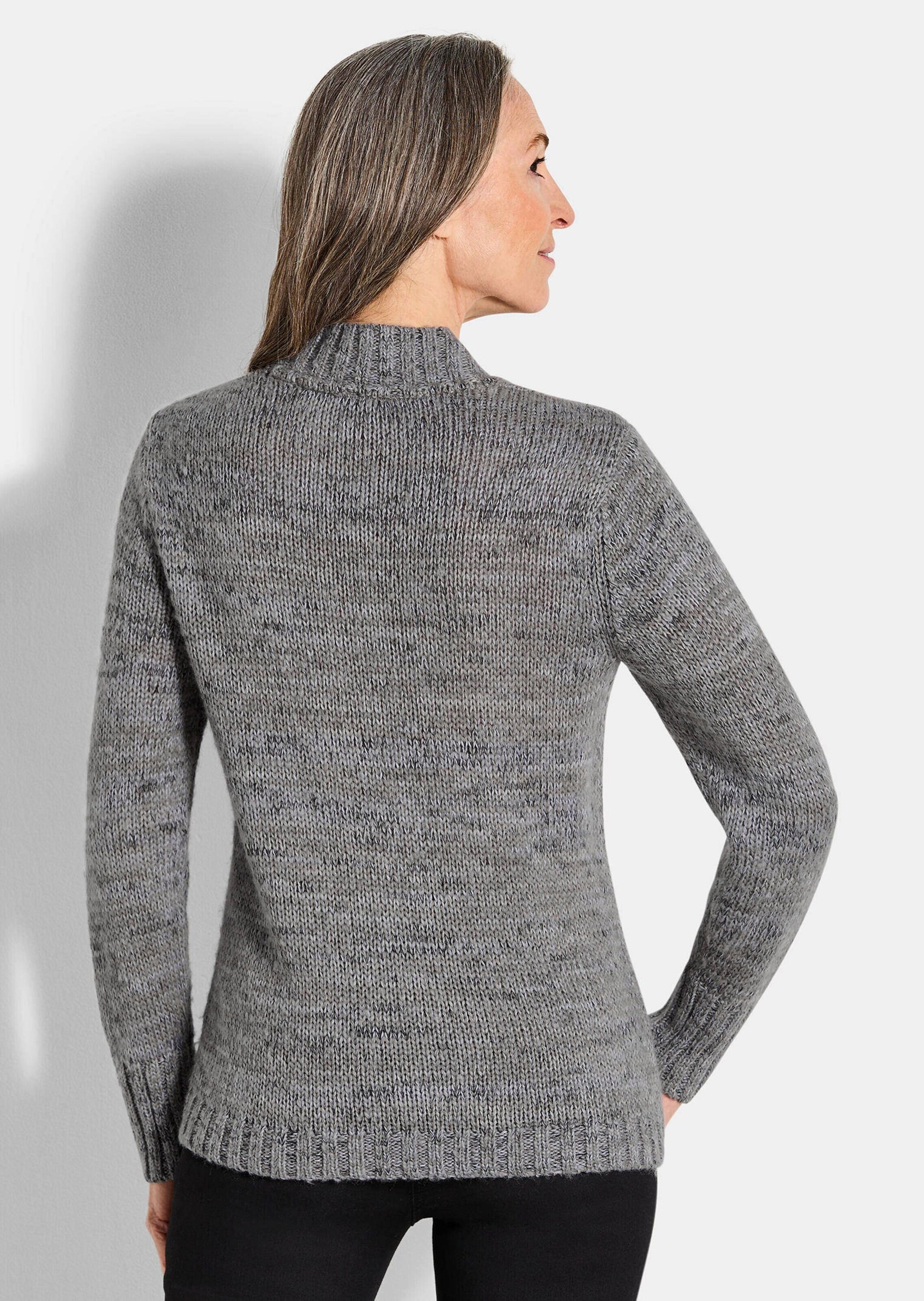 GOLDNER Rundhalspullover »Strickpullover mit Zopfstrick«
