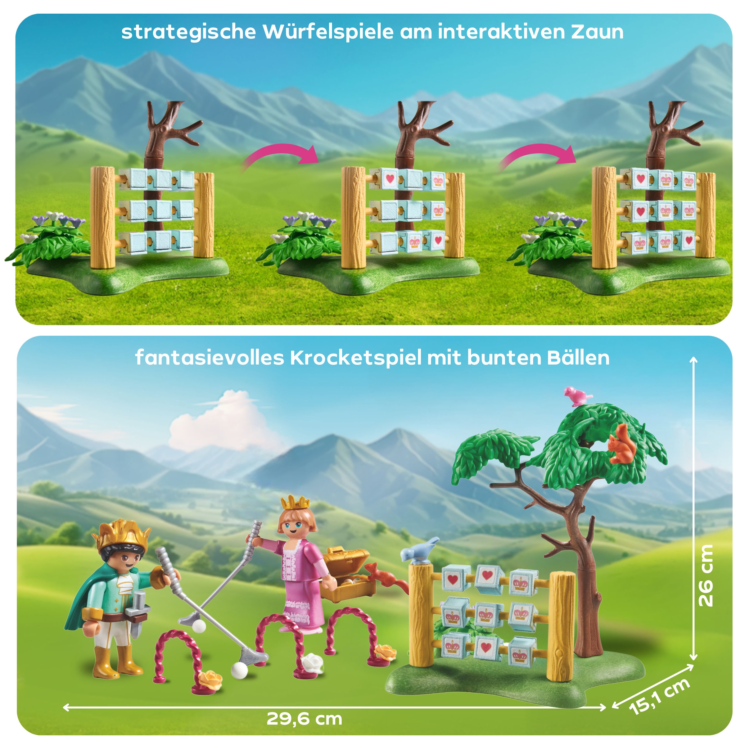 Playmobil® Konstruktions-Spielset »Königskinder im Spielgarten (71849), Playmobil Princess Magic«
