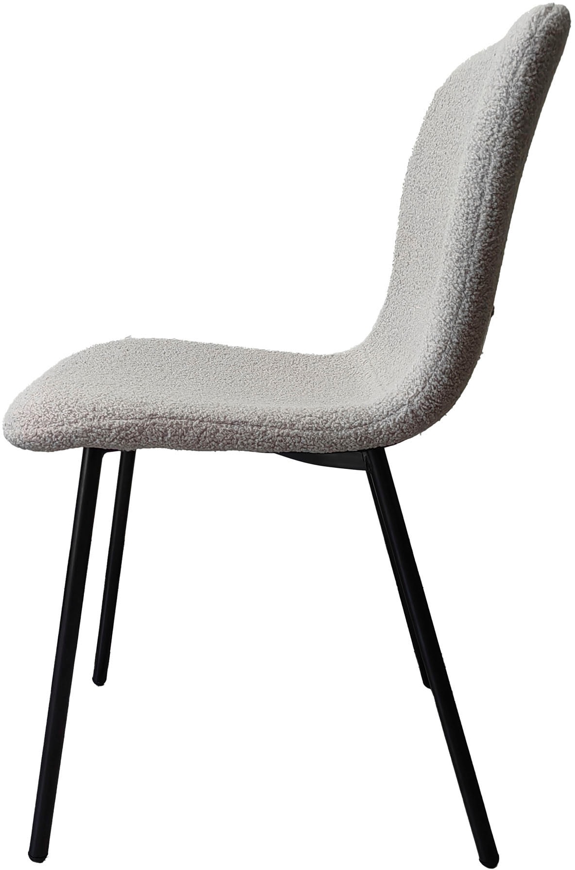 SalesFever 4-Fußstuhl »Esszimmerstuhl - stilvolles Set«, (Set), 4 St., Bouclé, Ergonomisches 4er-Set für optimalen Sitzkomfort