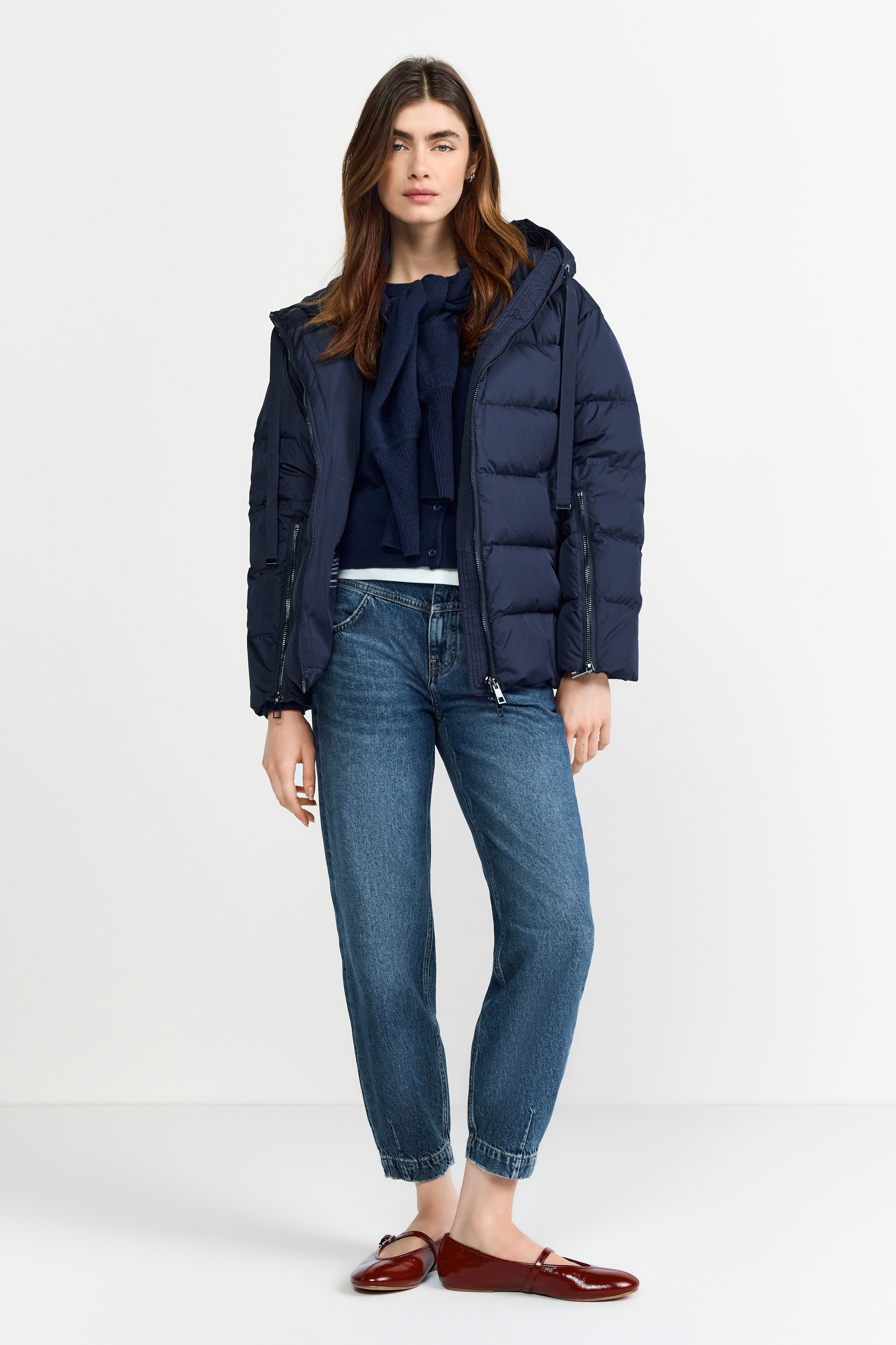RICHROYAL Steppjacke, mit Kapuze, oversized, 2-Wege-Reißverschluss, Winterjacke