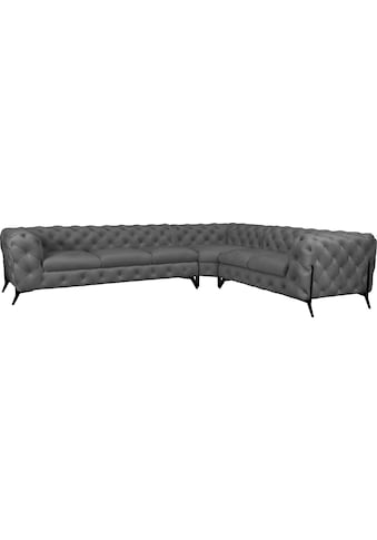 Chesterfield-Sofa »Amaury L-Form«, großes Ecksofa, Chesterfield-Optik, Breite 323 cm,...