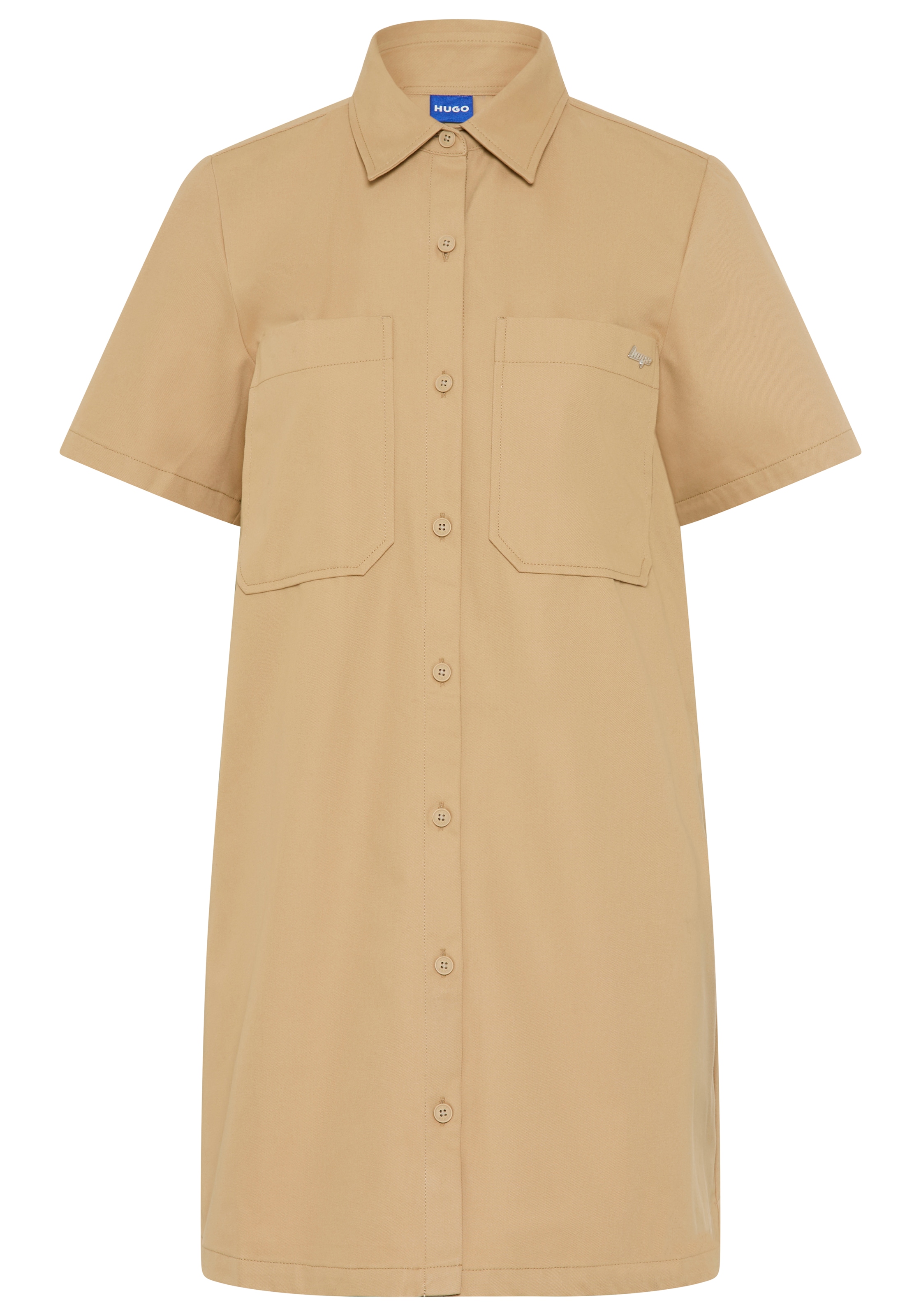 HUGO Blue Hemdblusenkleid »Kandira« Brusttaschen in A-Linie