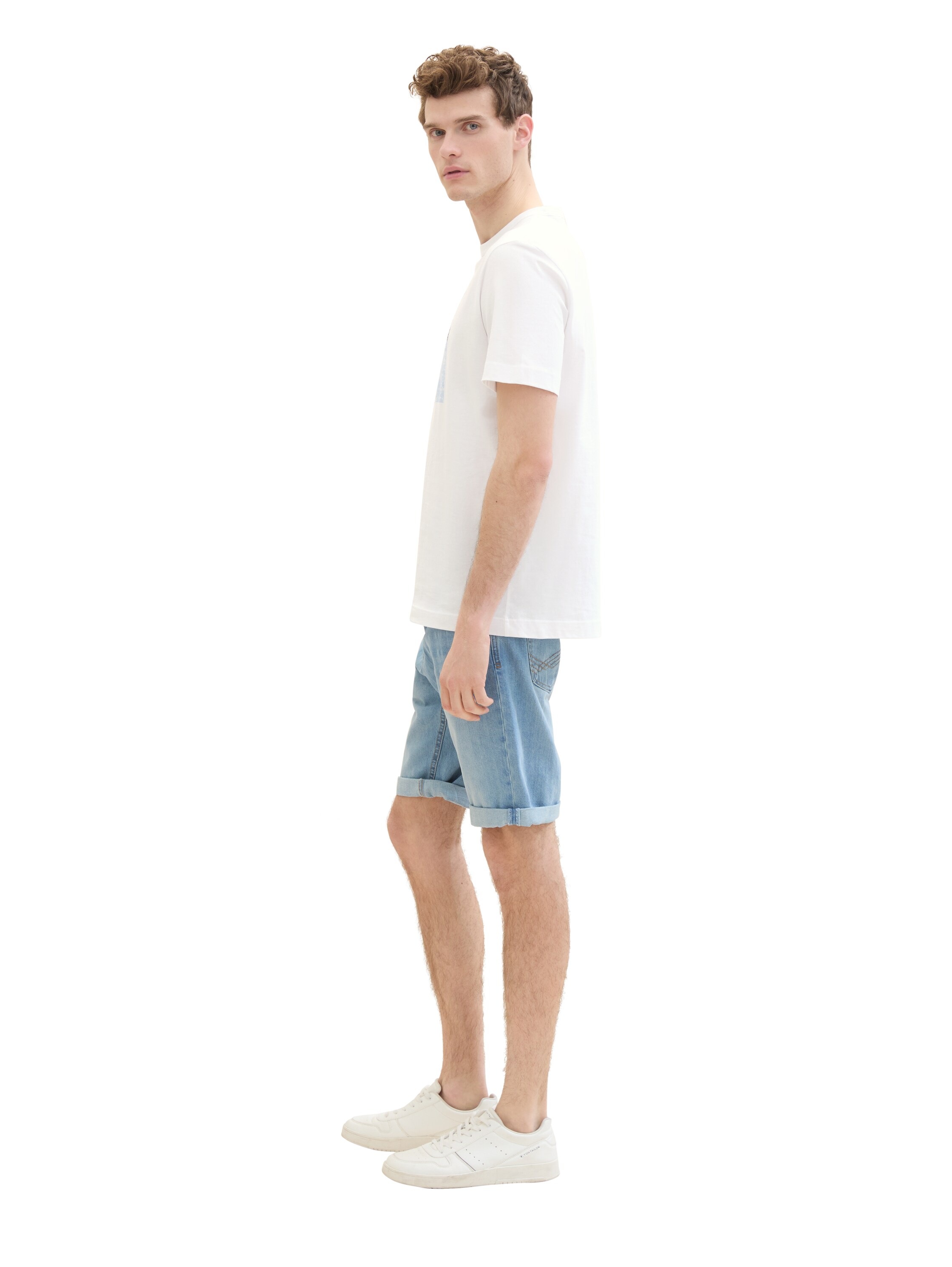 TOM TAILOR Jeansbermudas »JOSH«, mit Markenlabel