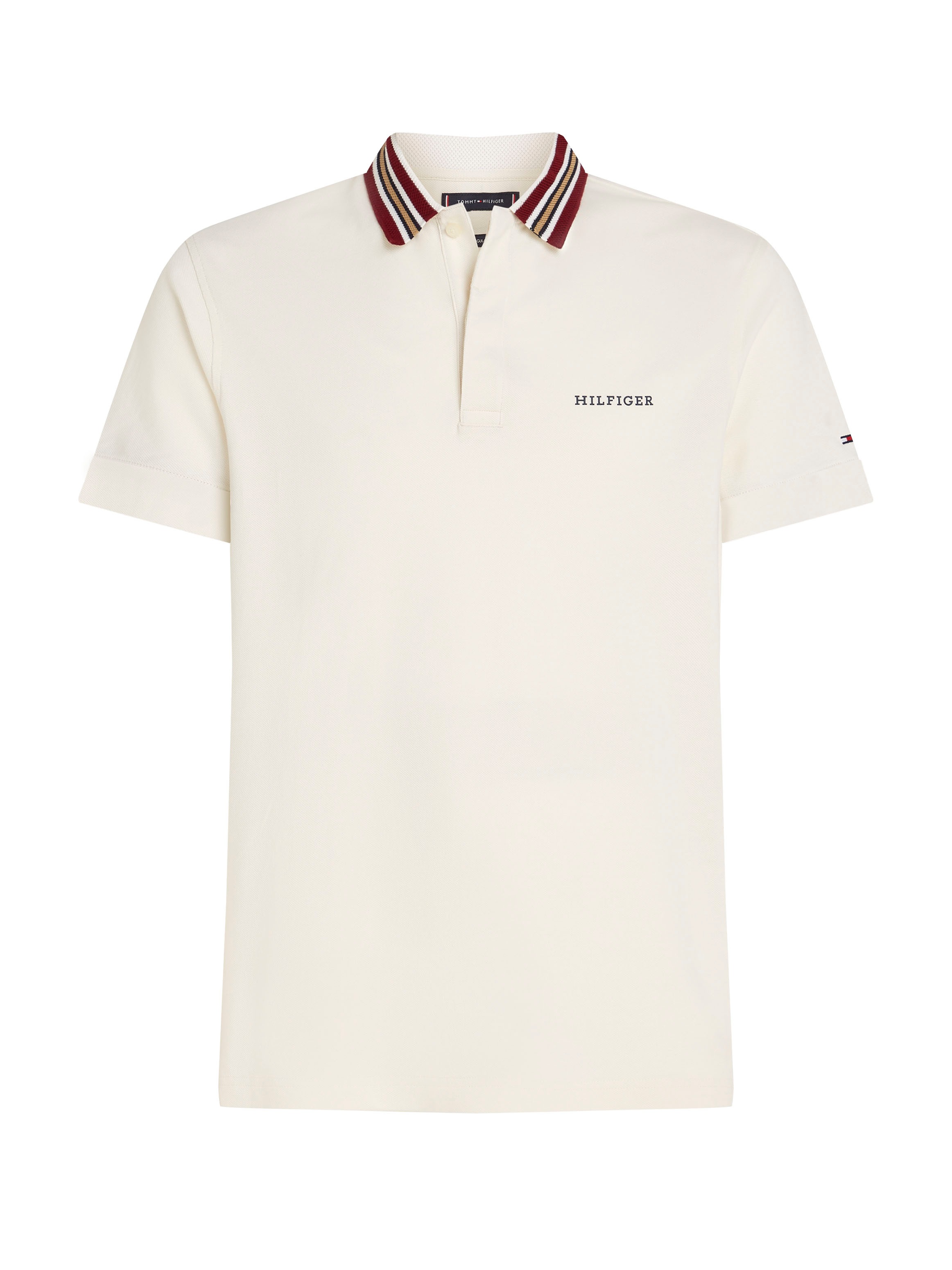 Tommy Hilfiger Poloshirt »GIFTING POLO RWB COLLAR REG POLO«, Streifen an Kragen und Bündchen