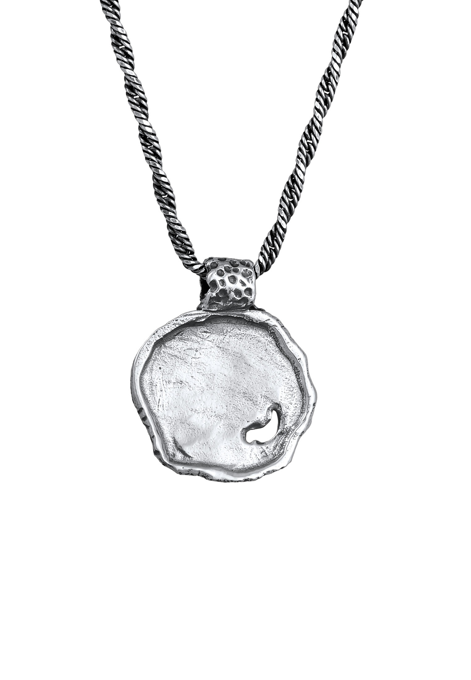Kuzzoi Kette mit Anhänger »Halskette Herren Münze Antik Kreuz 925 Silber«