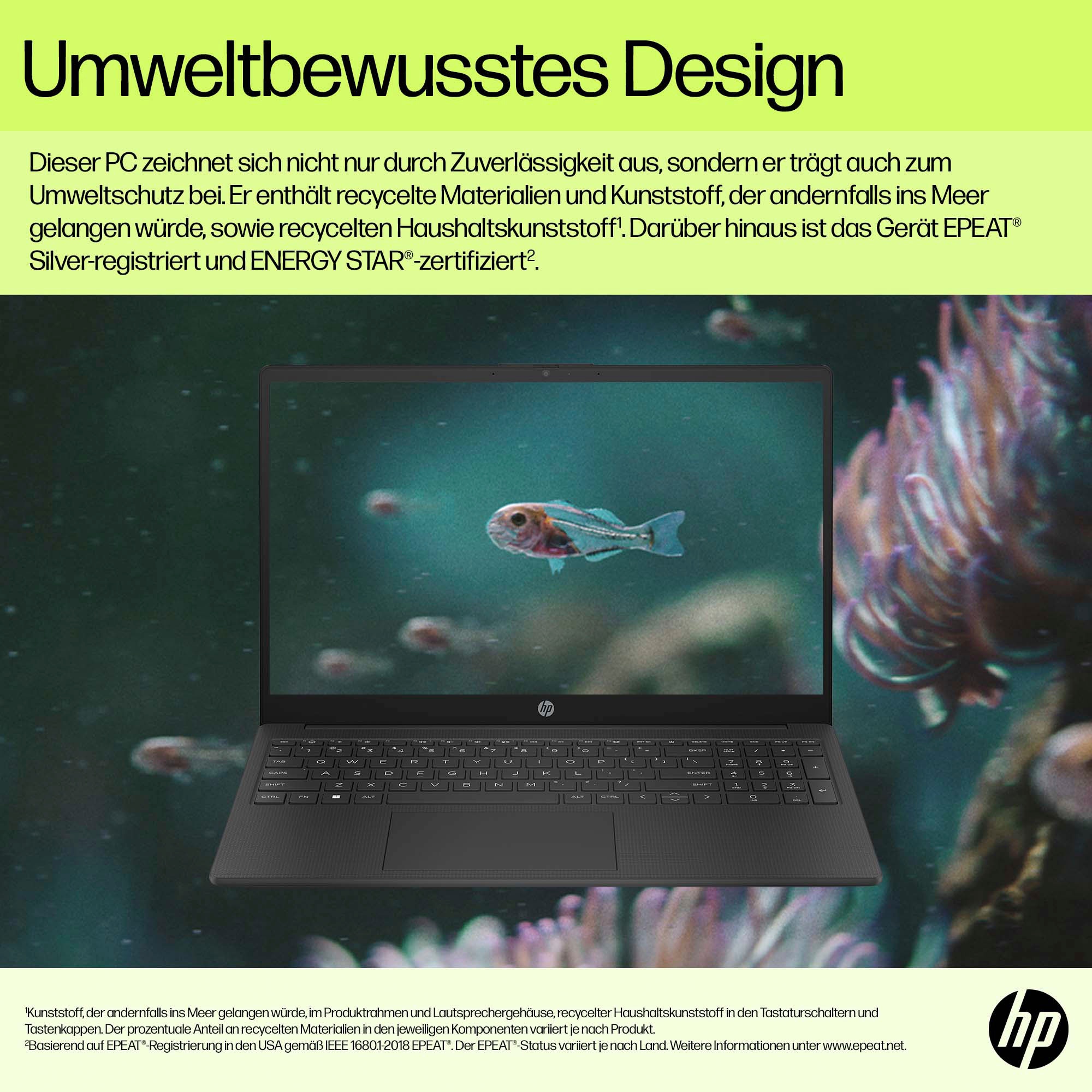 HP Notebook »15-fd0215ng«, 39,6 cm, / 15,6 Zoll, Intel, Celeron, UHD Graphics, 128 GB SSD