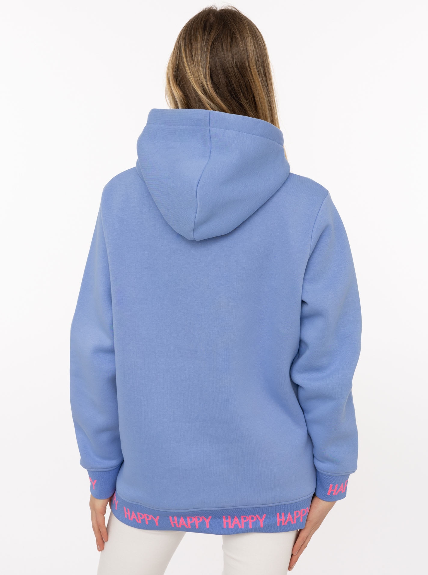Zwillingsherz Hoodie »"Always Positive"«, Kapuze, Stickerei, Fronttasche, Bündchen-Schriftzug, Langarm
