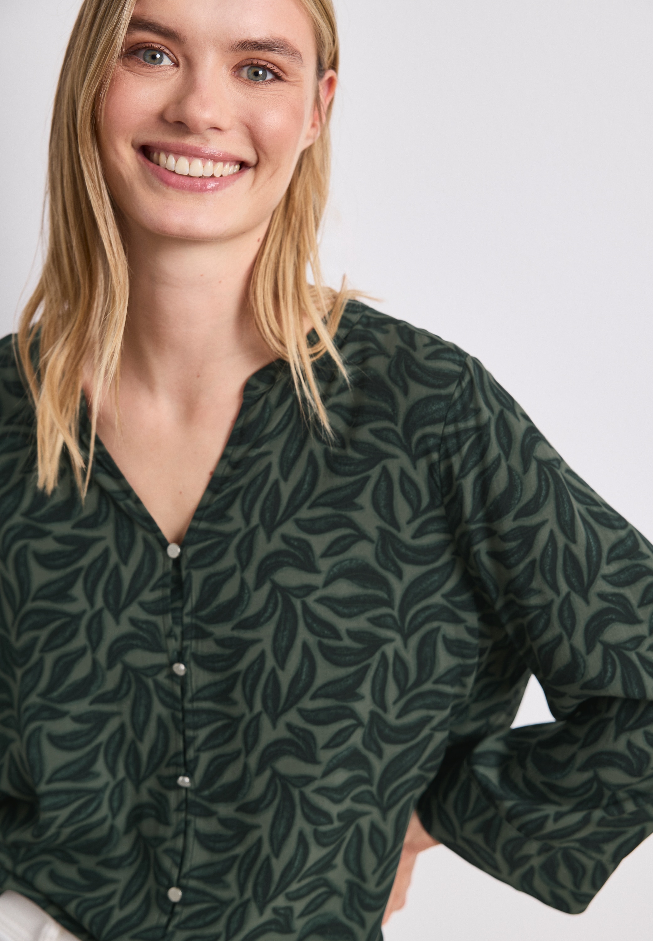 STREET ONE Druckbluse 3/4-Arm Sommerbluse mit floralem Muster