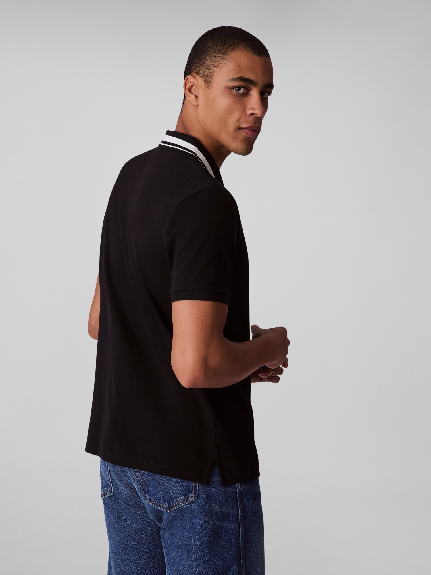Calvin Klein Jeans Poloshirt »SS CSL PQ CLSSC TPPD«, Mit Rundhalsausschnitt