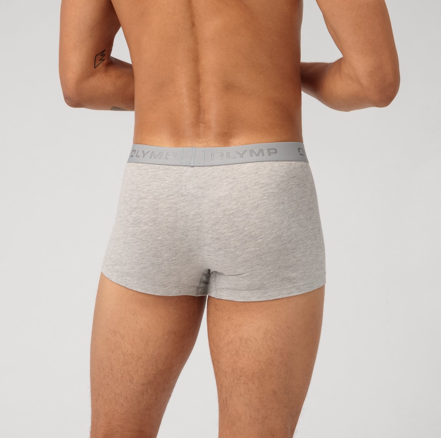 OLYMP Boxershorts, (Packung, 3 St., 3er), mit Logodruck am Bund