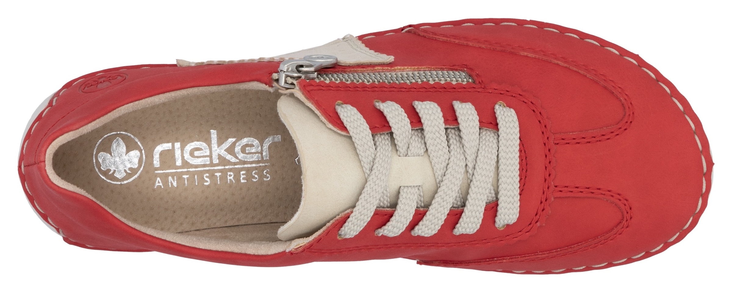 Rieker Sneaker, Halbschuh, Freizeitschuh, Schnürschuh mit Reißverschluss