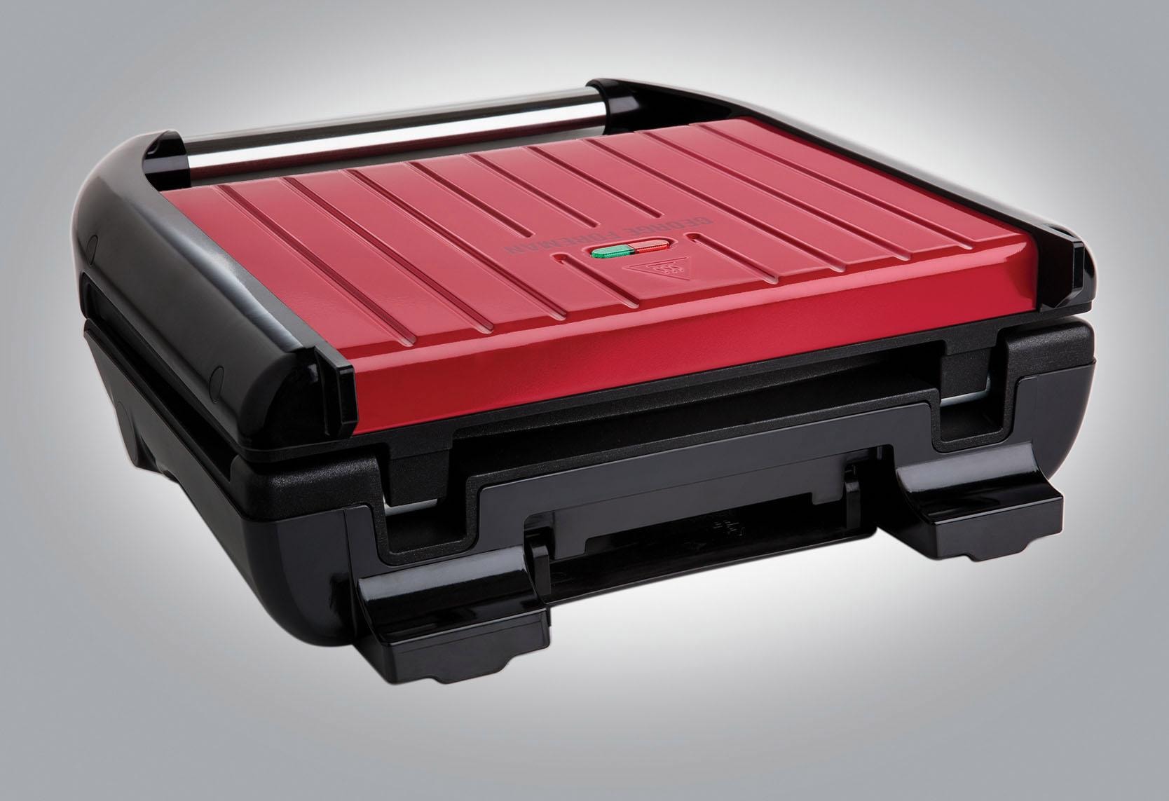 George Foreman Kontaktgrill »Steel Compact Fitnessgrill rot 25030-56«, 1200 W