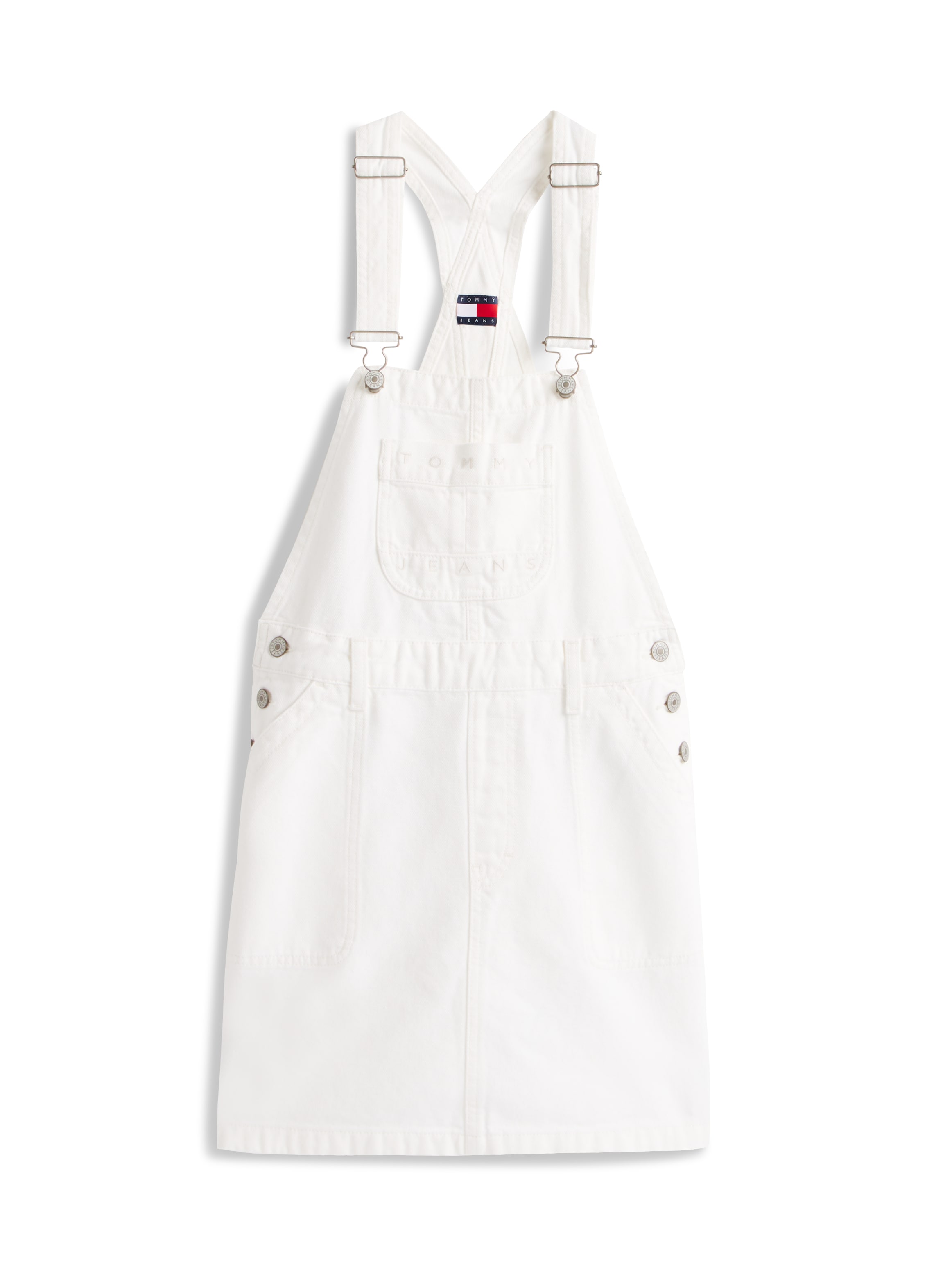 Tommy Jeans Latzkleid »DENIM DUNGAREE DRESS FLG BJ6099« Brusttasche | Eingrifftaschen | Gesäßtaschen in Mini-Länge, Regular Fit
