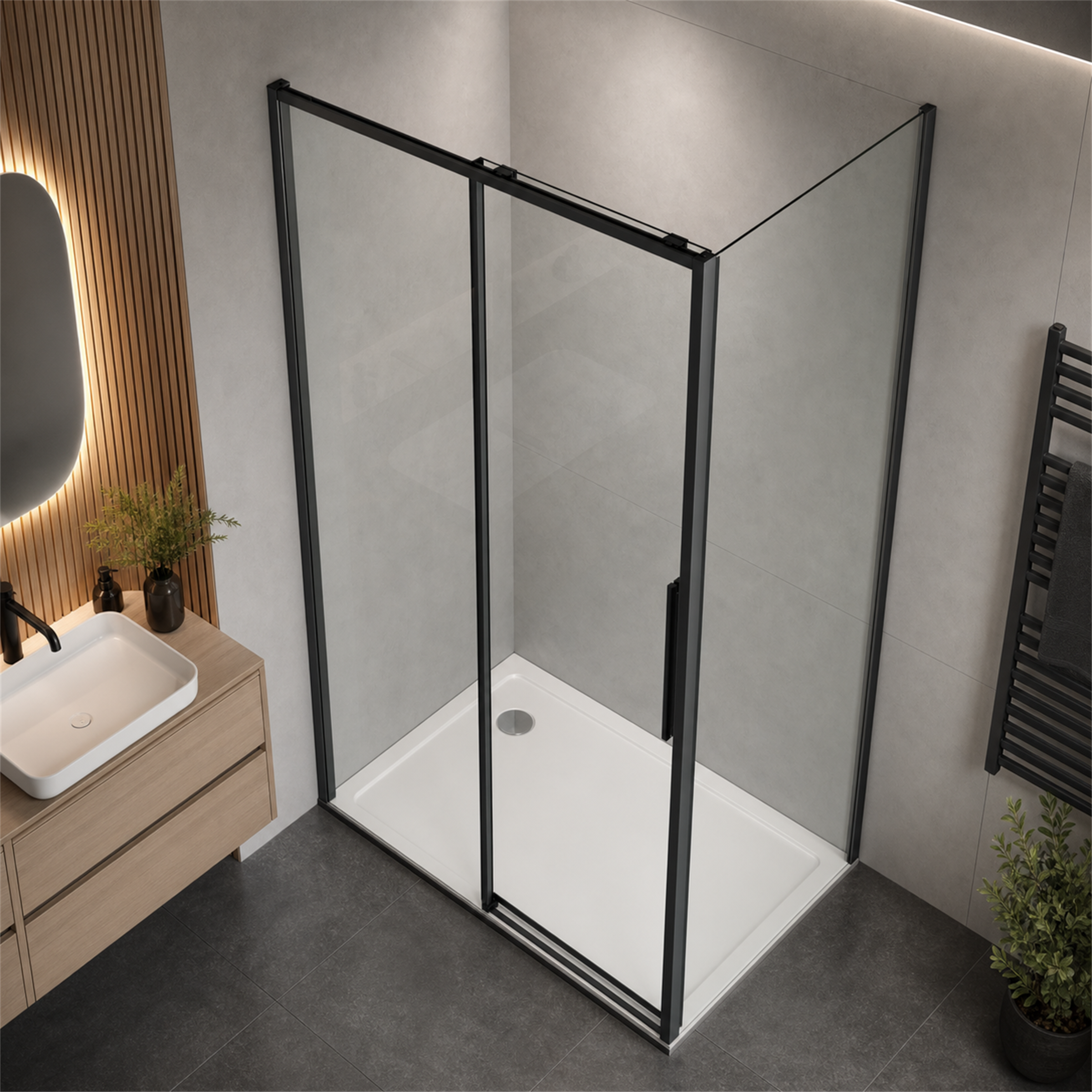 welltime Eckdusche »Pienza« Rechteckige Dusche mit Softclose