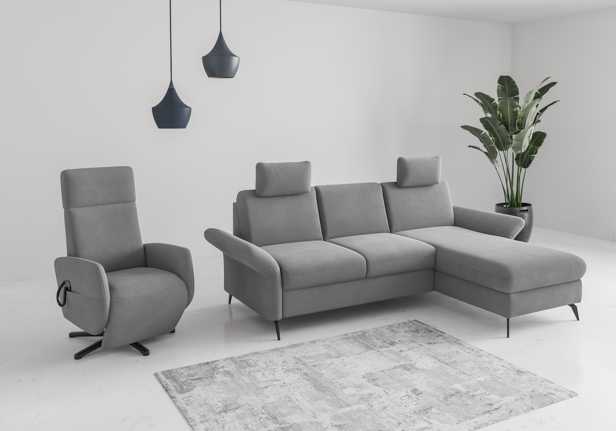 Home affaire Ecksofa »Rochelle«, wahlweise mit Bettfunktion, Bettkasten und Armteilverstellung