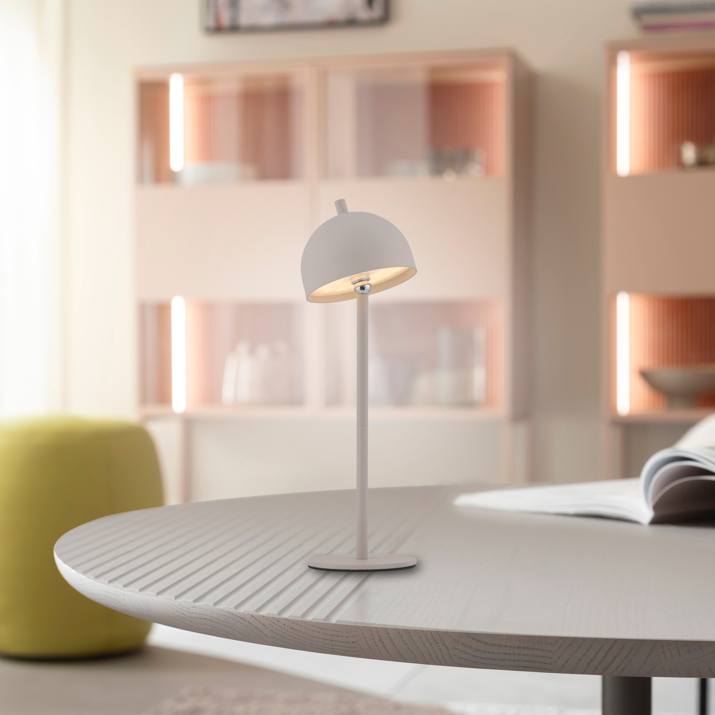 SCHÖNER WOHNEN-Kollektion LED Tischleuchte »BELLIS« LED-Board 1 Stk. Warmweiß SCHÖNER WOHNEN Kollektion, Touchdimmer, Memoryfunktion, IP54, Akku