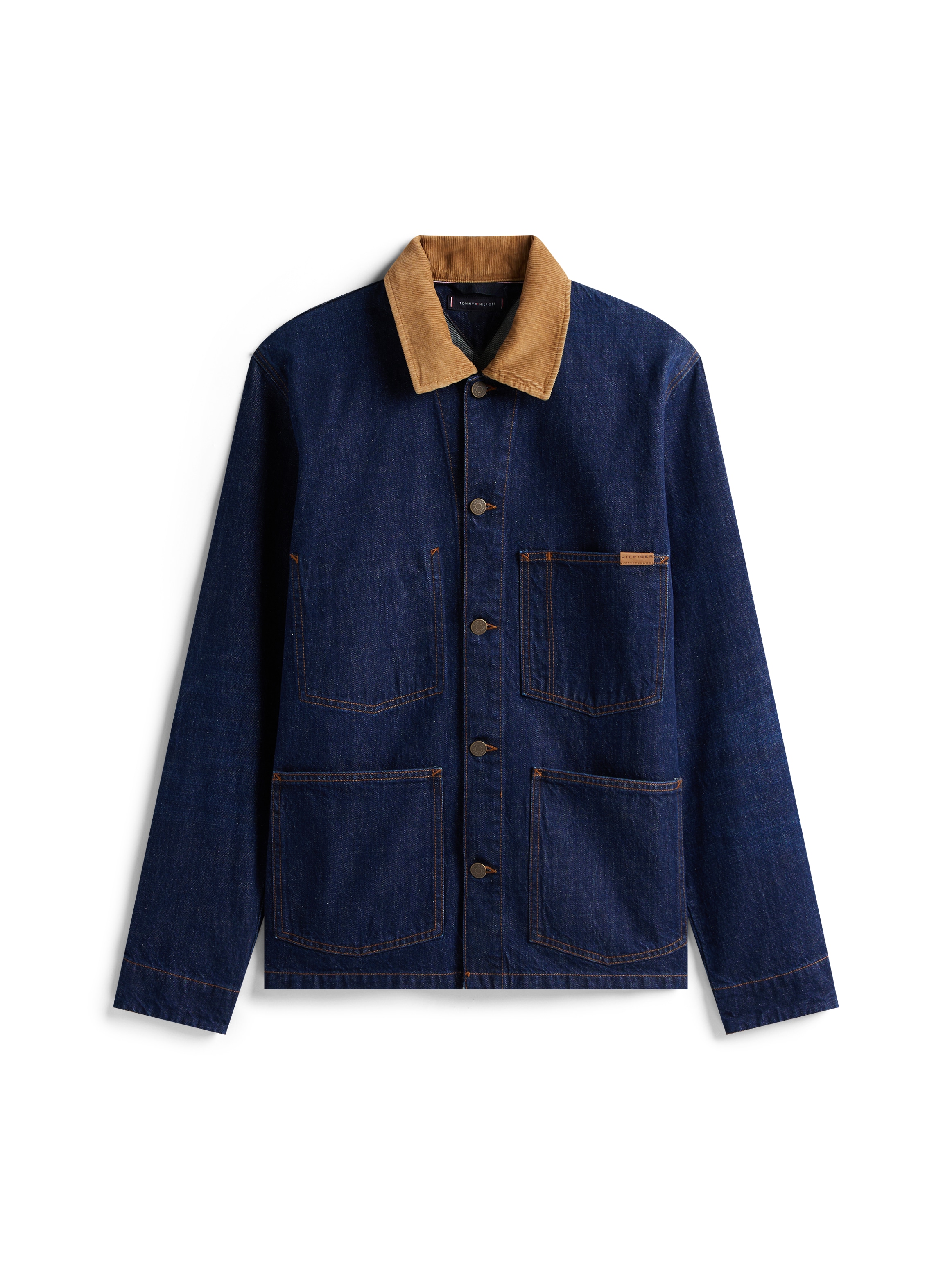 Tommy Hilfiger Jeansjacke »CHORE JACKET«, Freizeitjacke, Übergangsjacke mit Cord-Kragen, regular fit