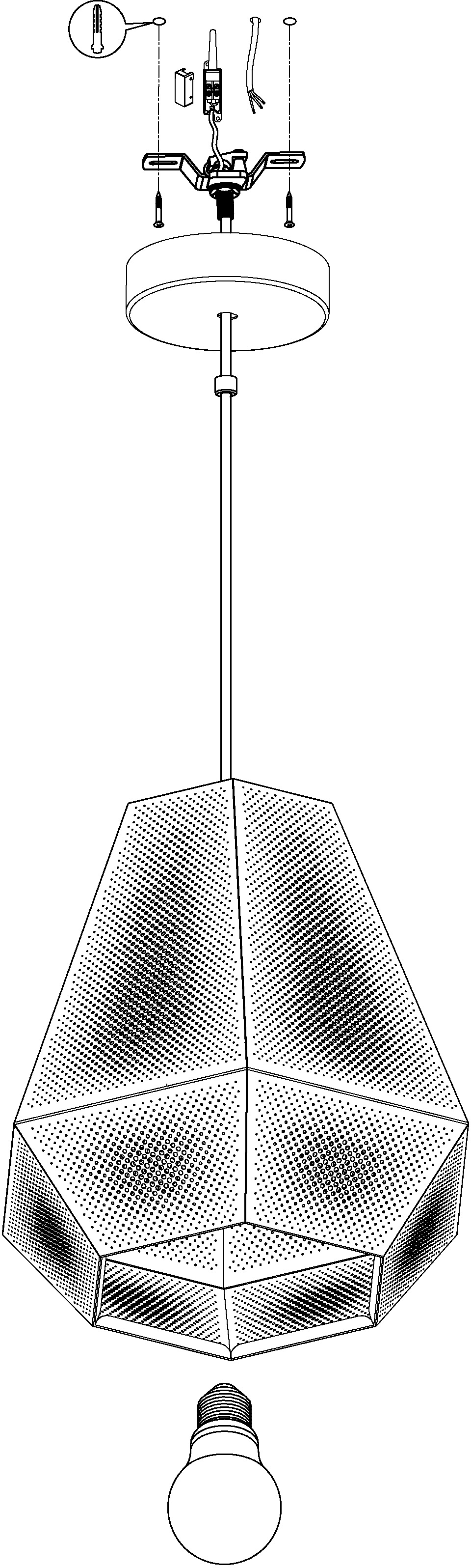 EGLO Pendelleuchte »CHIAVICA« E27 Hängeleuchte, Hängelampe