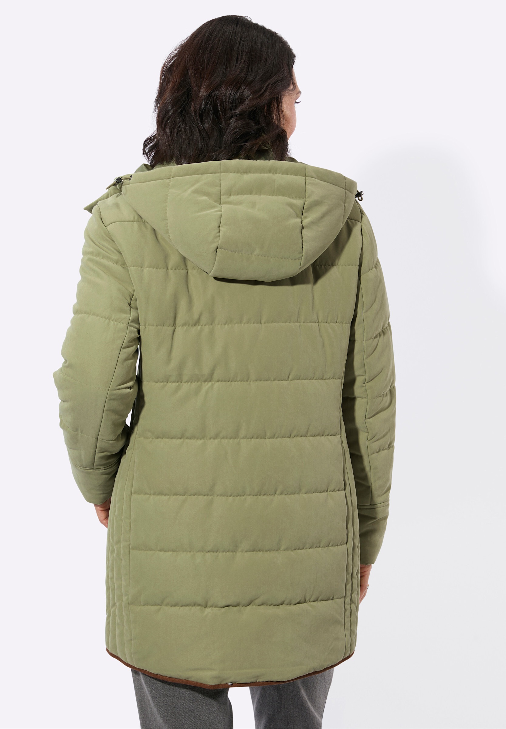 Witt Steppjacke »Steppjacke Longjacke mit Stehkragen und Kapuze« Abnehmbare Kapuze