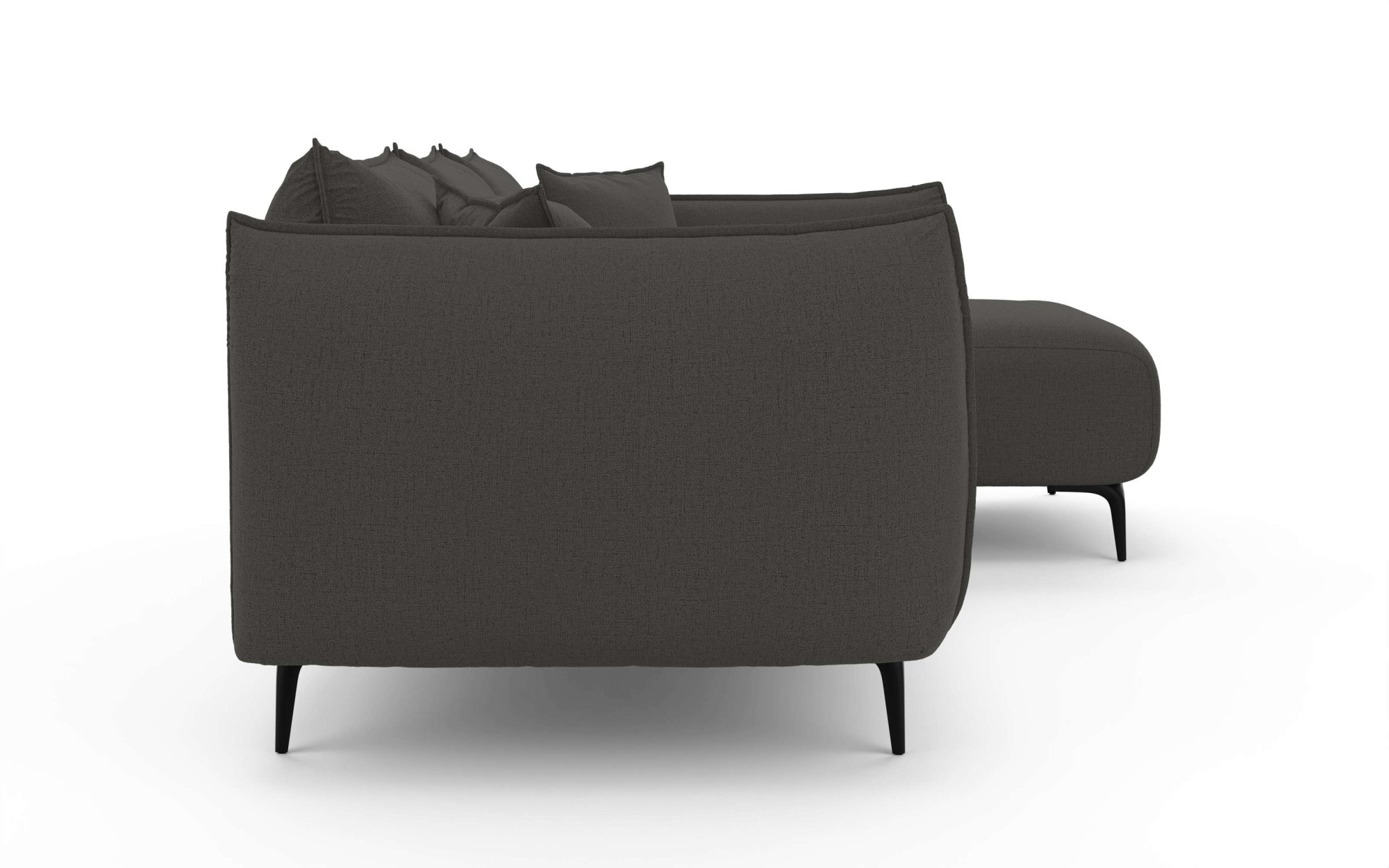 LeGer Home by Lena Gercke Ecksofa »Adelita mit Ottomane links oder rechts bestellbar, B/H/T 270/97/168« L-Form mit Wellenunterfederung, enthält 2 Zierkissen