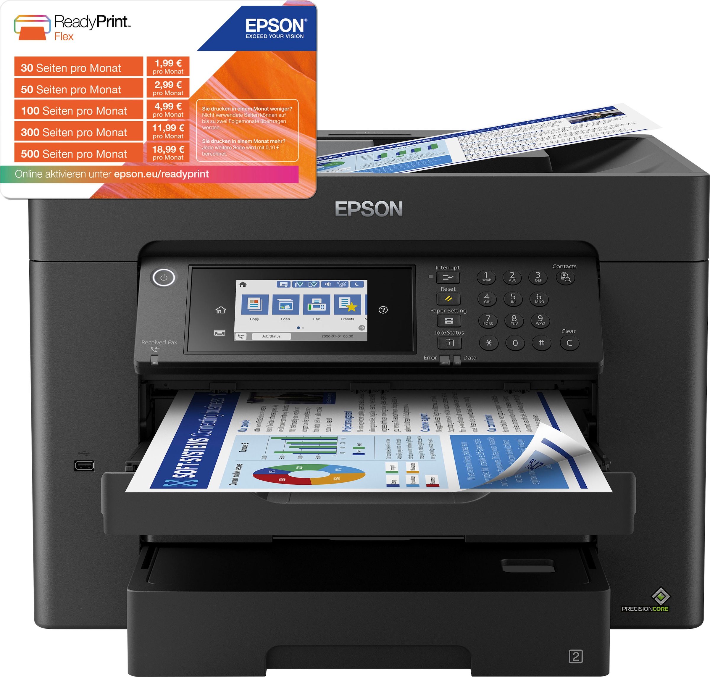 Epson Multifunktionsdrucker »WorkForce WF-7840DTWF«