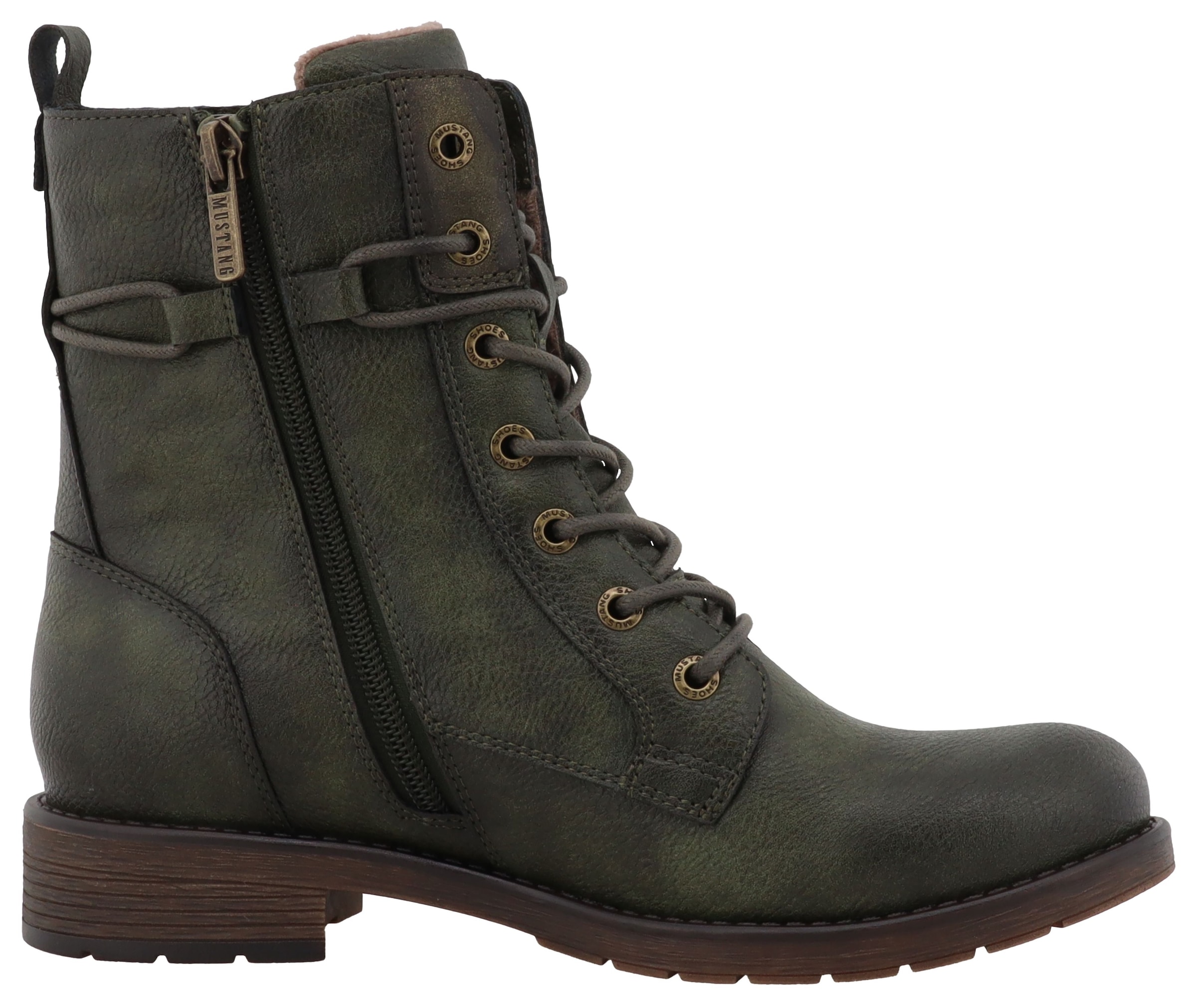 Mustang Shoes Winterstiefelette »Elfi«  Winterstiefel mit Reißverschluss und markanter Schnürung