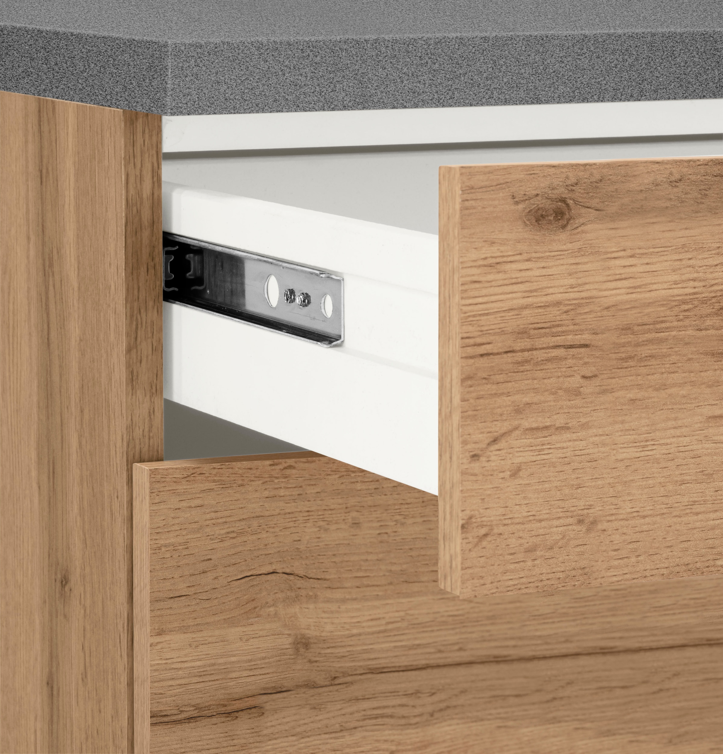 KOCHSTATION Unterschrank »KS-Colmar«, 100 cm, mit Metallgriff, für viel Stauraum
