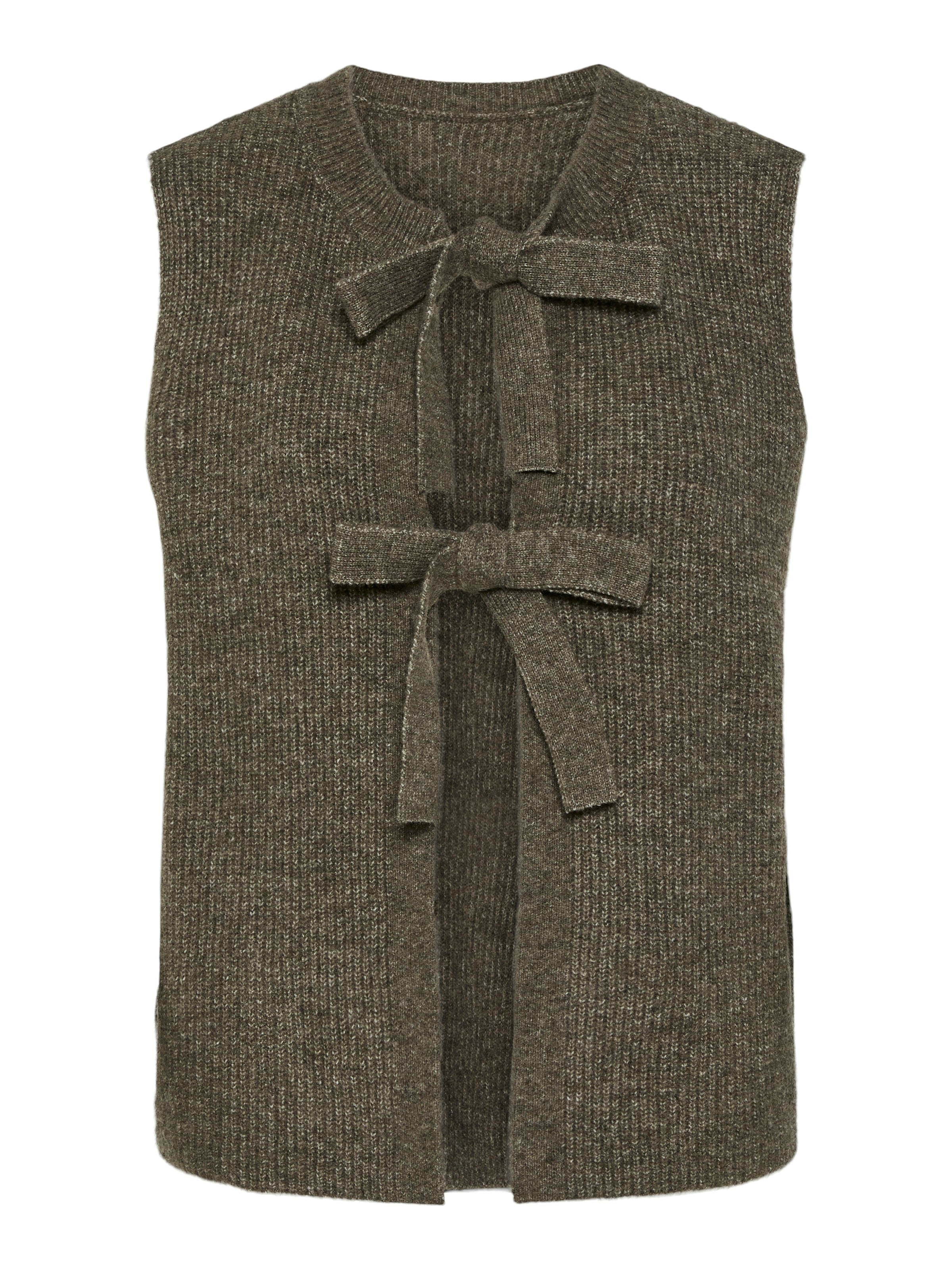 pieces Cardigan »PCSILLY SL REV TIE VEST KNIT NOOS BC« mit Bindebändern