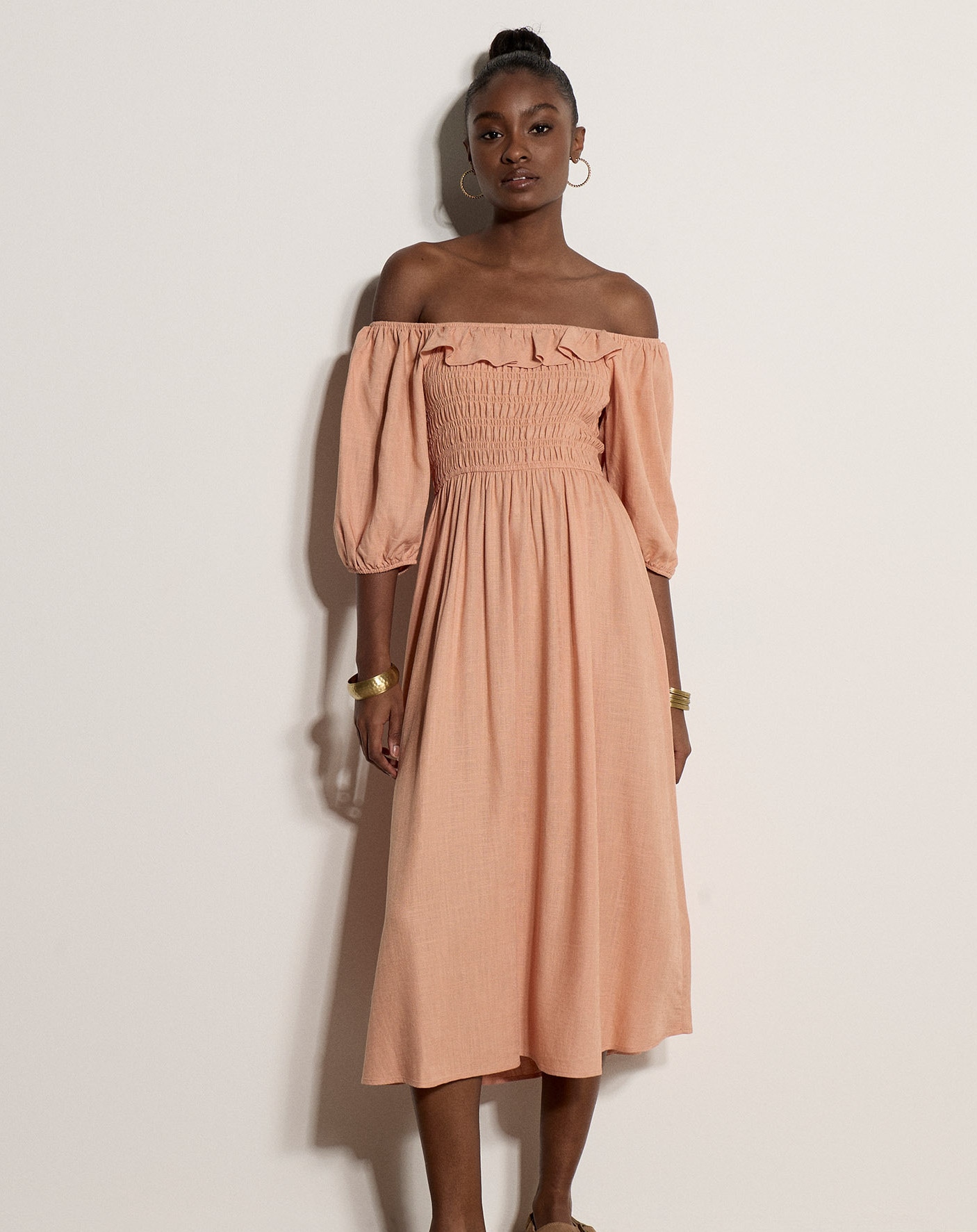 Apricot Maxikleid »Maxikleid« Gerafft