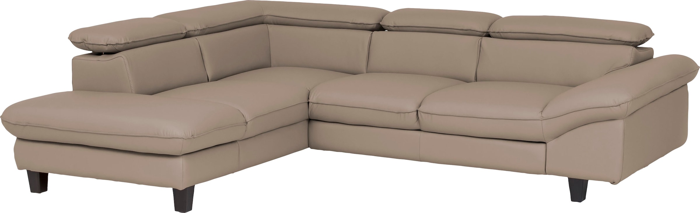OTTO home Ecksofa »Pilot L-Form« mit Kopfteilverstellung, wahlweise mit Schlaffunktion & Bettkasten