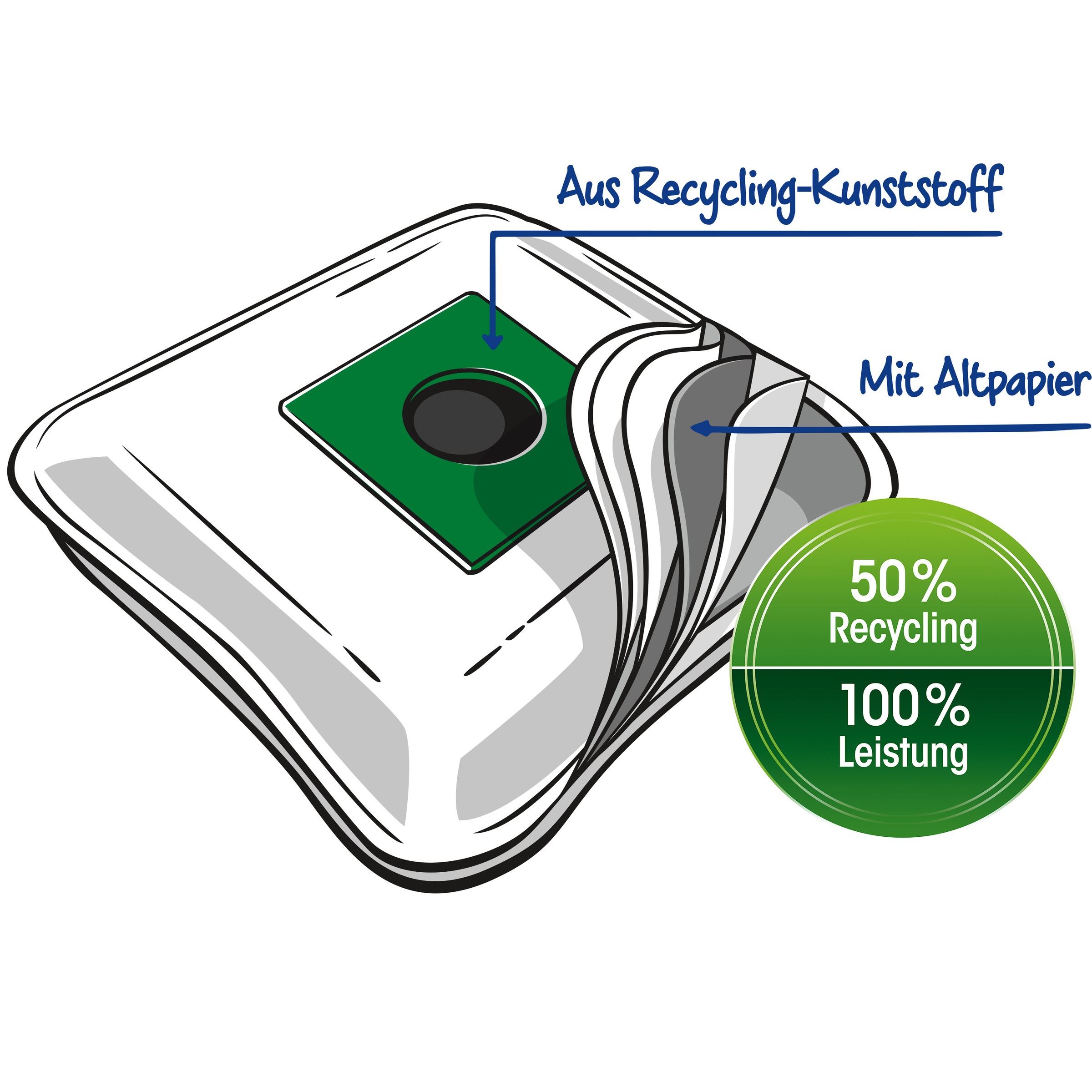 Swirl Staubsaugerbeutel »Swirl® M 40 EcoPor® XL Vorteilspack für Miele und Hoover«, (Packung, 11 St.)