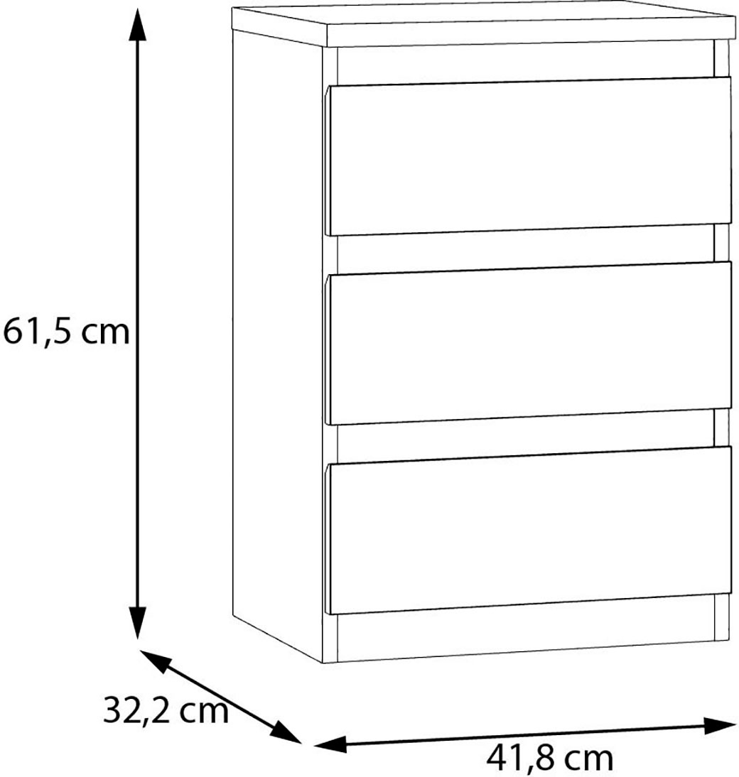 FORTE Kommode »Edmore«, Kommode, Boxspringbett, Stauraum