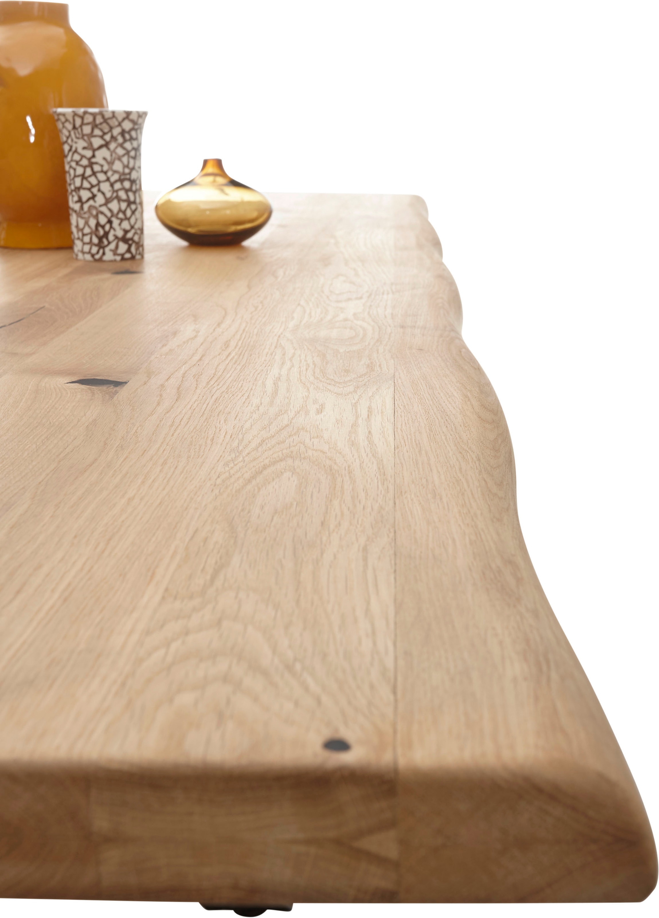 HBZ Esstisch »TOM, TOPSELLER!«, (Tisch, Esstisch), 200 cm breit Eiche Massivholz mit Baumkante