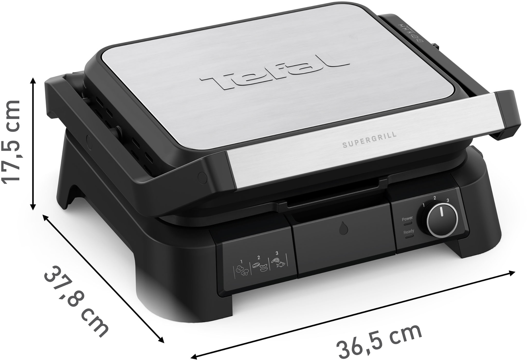 Tefal Kontaktgrill »GC510D SuperGrill 3-in-1«, 2000 W, BBQ-Funktion, Ofenposition, 3 Temperatureinstellungen