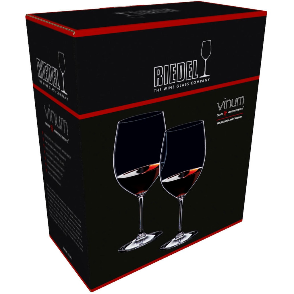 RIEDEL THE WINE GLASS COMPANY Rotweinglas »Vinum«, (Set, 2 tlg., NEW WORLD PINOT NOIR)