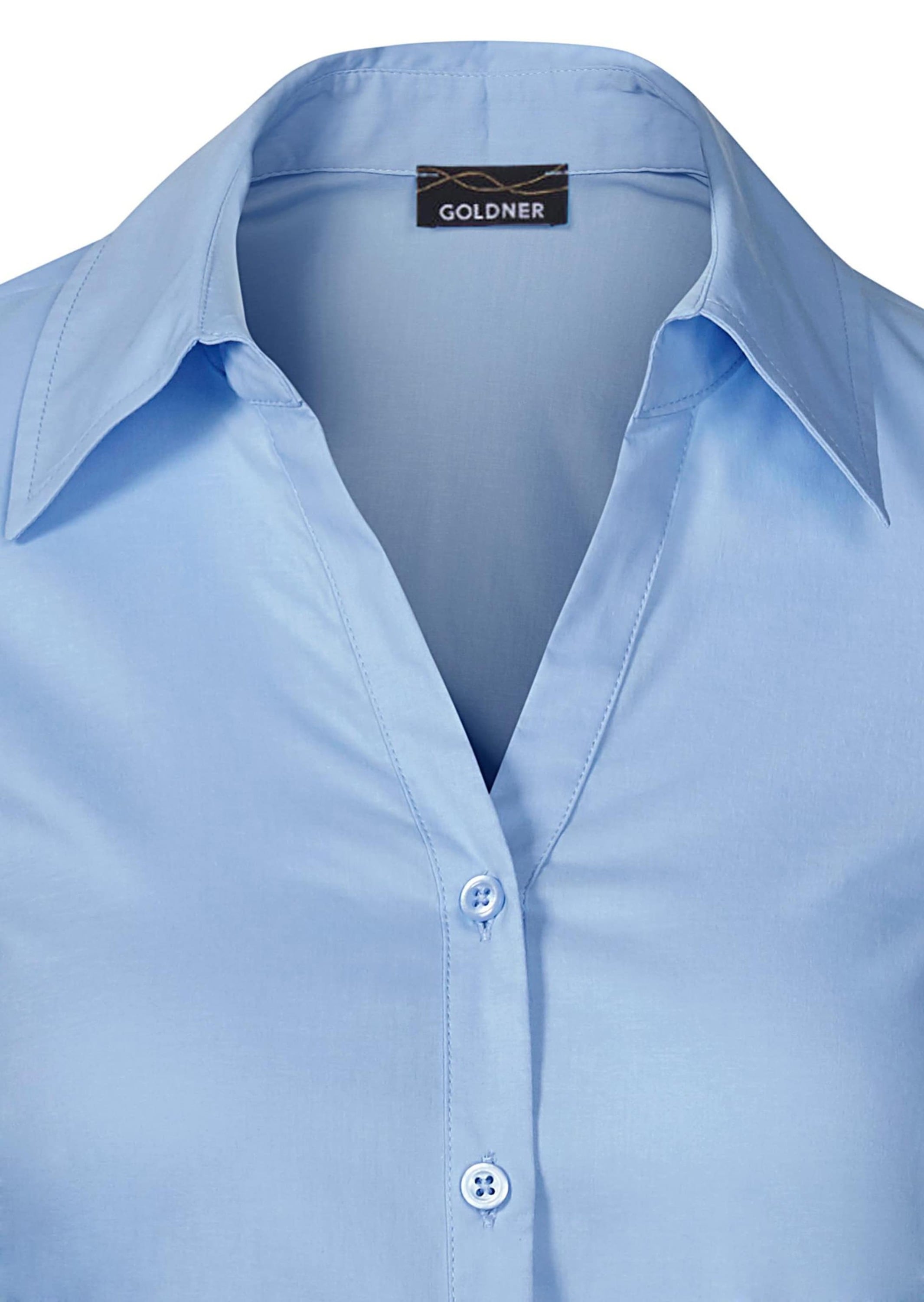 GOLDNER Hemdbluse »Kurzgröße Stretchbequeme Bluse mit Baumwolle«